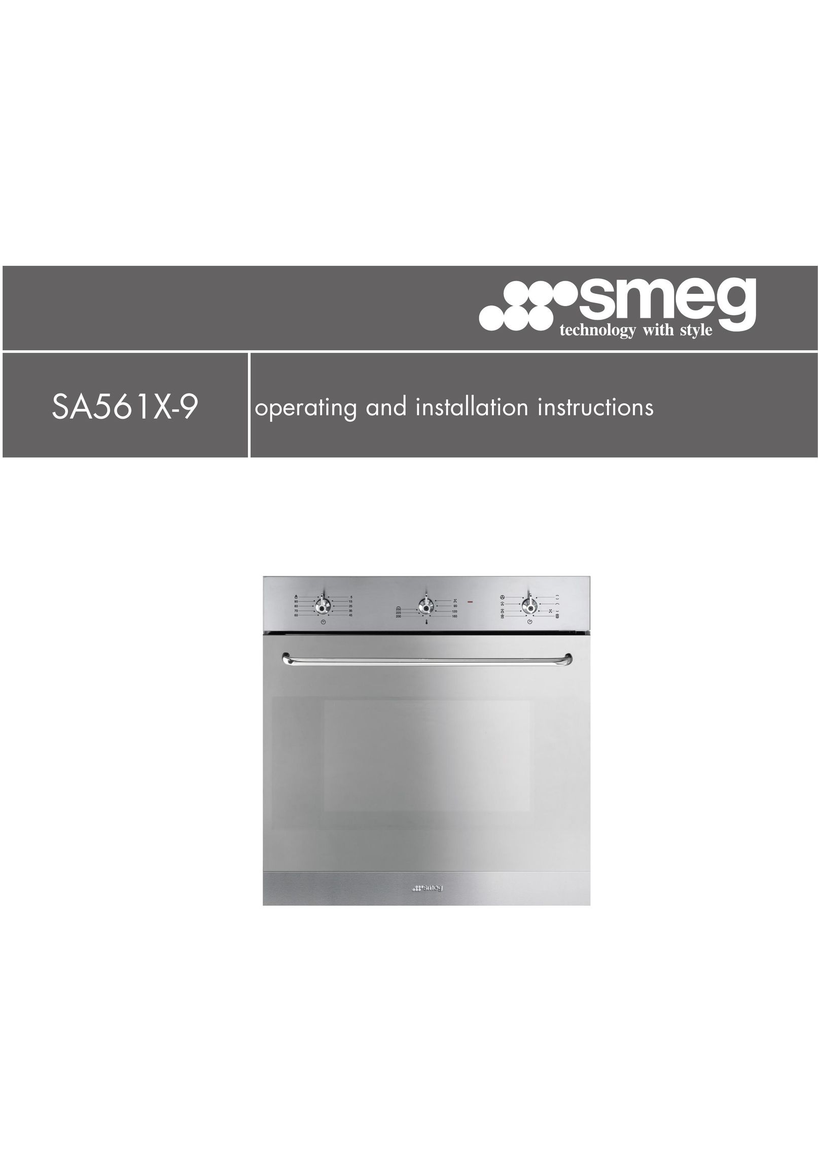 Smeg SA561X-9 Convection Oven User Manual