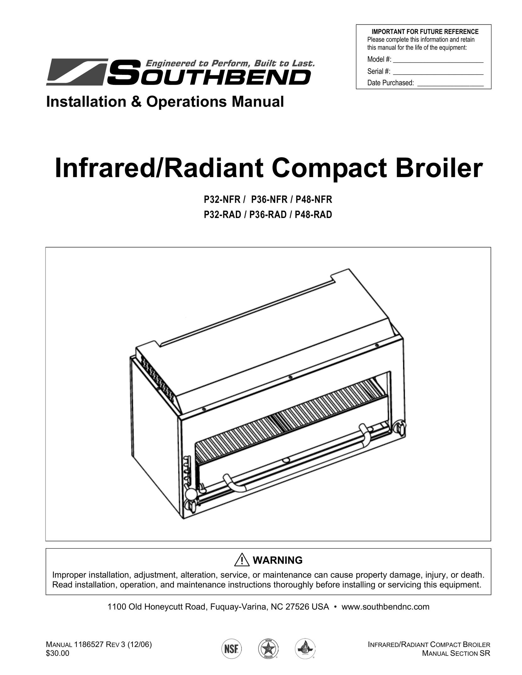 Southbend P32-NFR Convection Oven User Manual