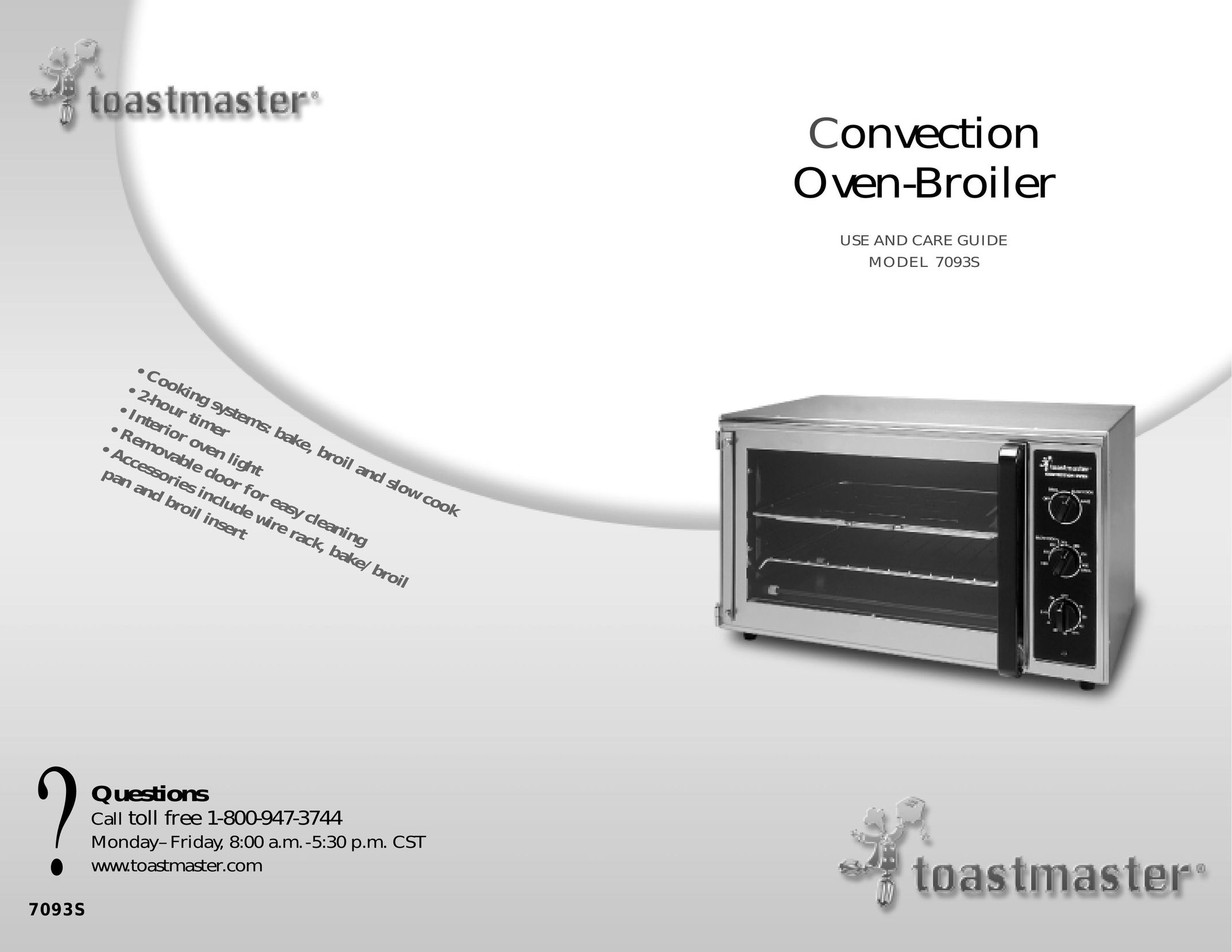 Toastmaster 7093S Convection Oven User Manual