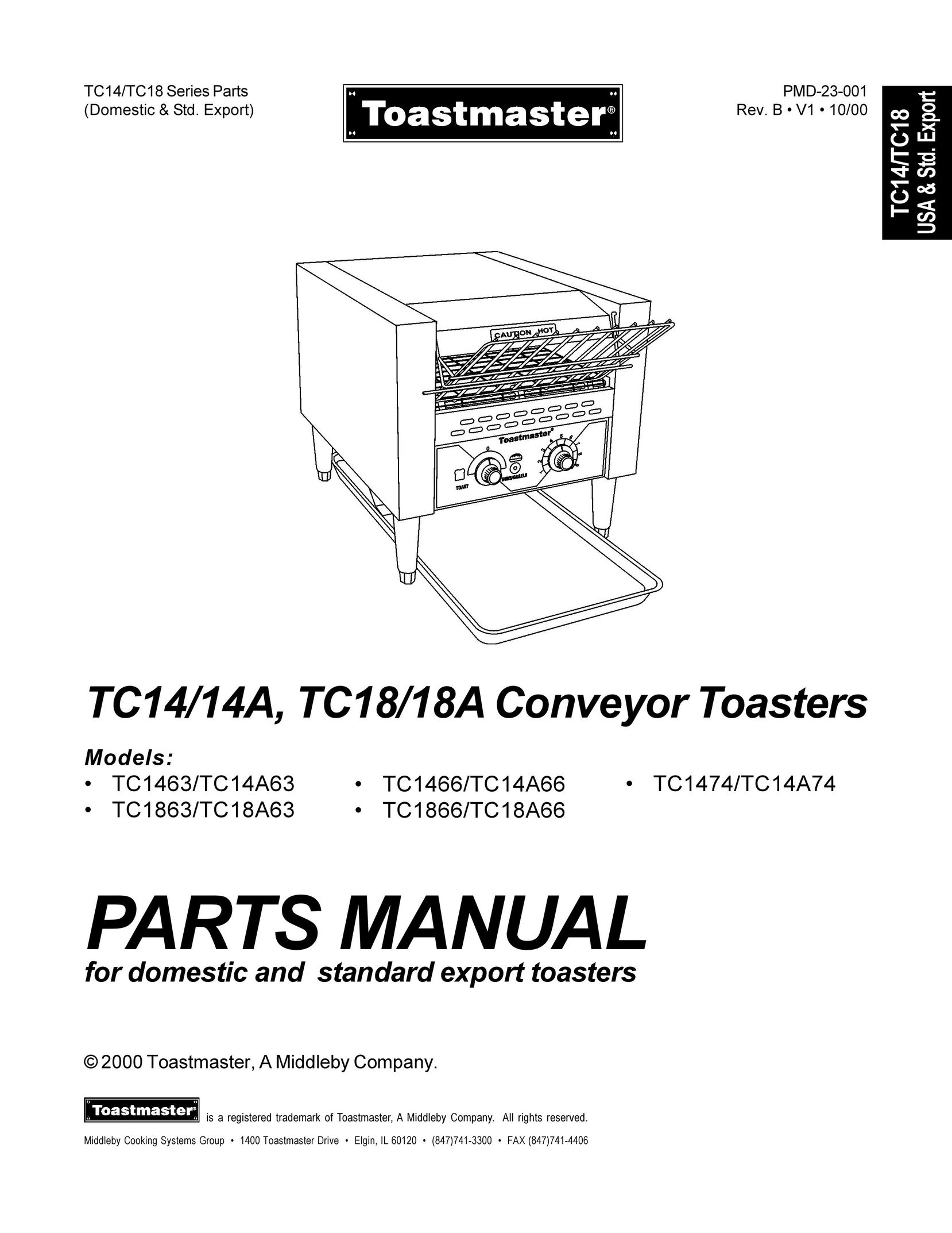 Toastmaster TC14A66 Convection Oven User Manual