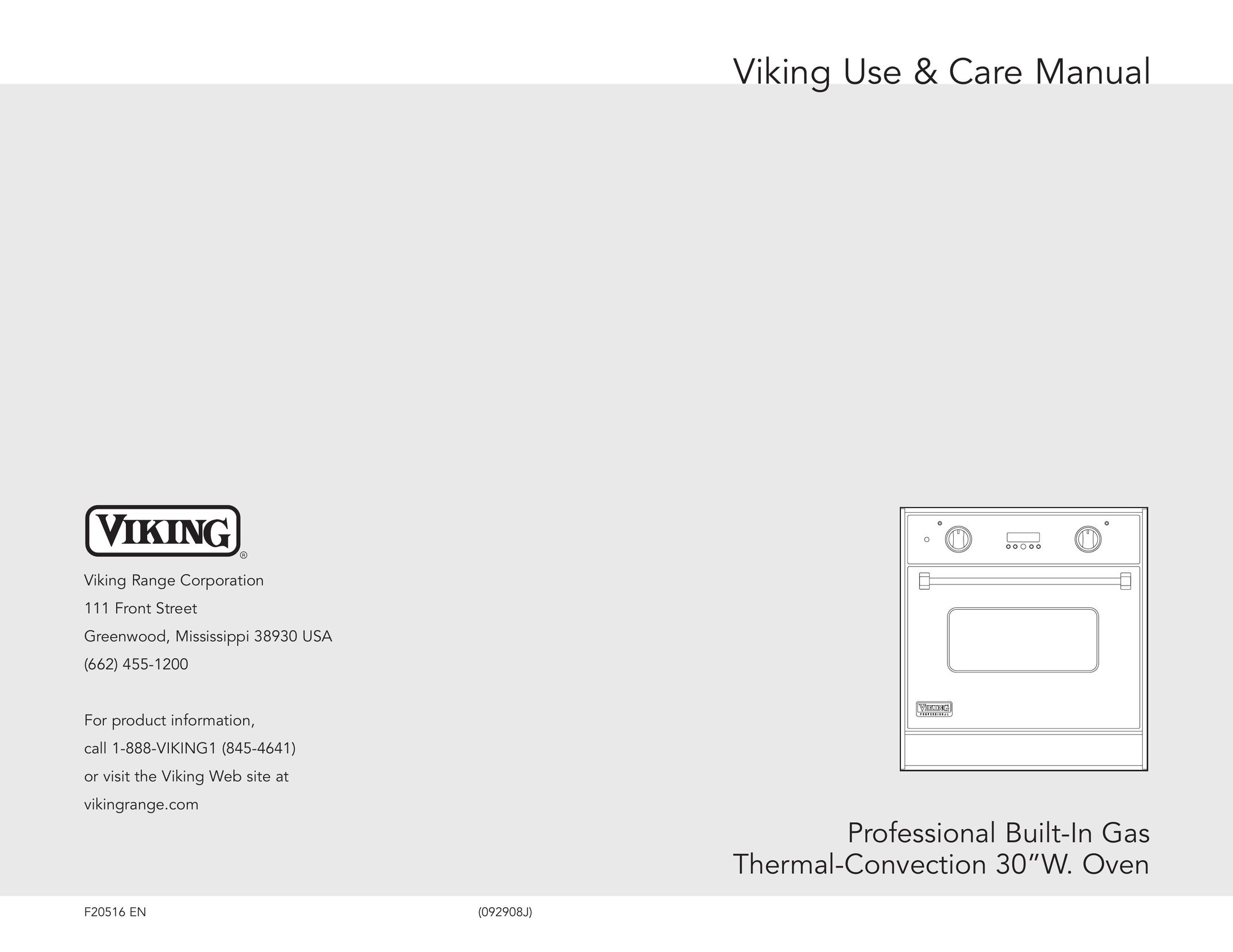 Viking F20516 Convection Oven User Manual