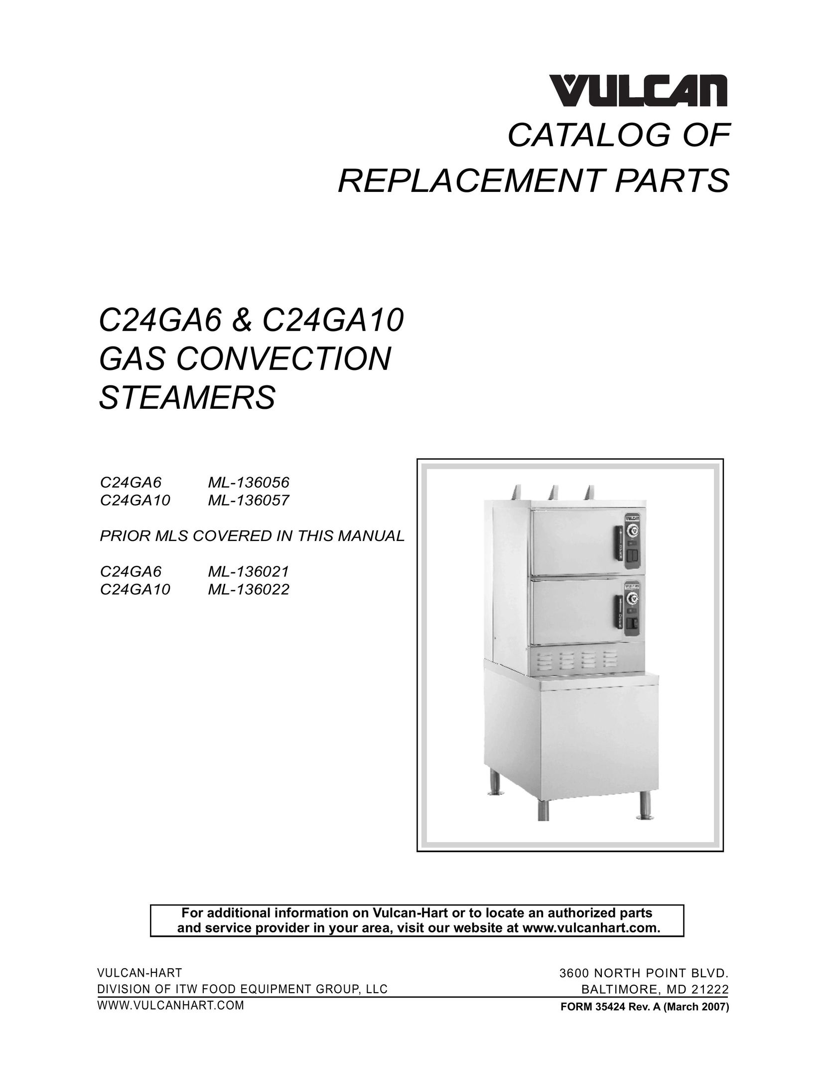 Vulcan-Hart C24GA10 Convection Oven User Manual