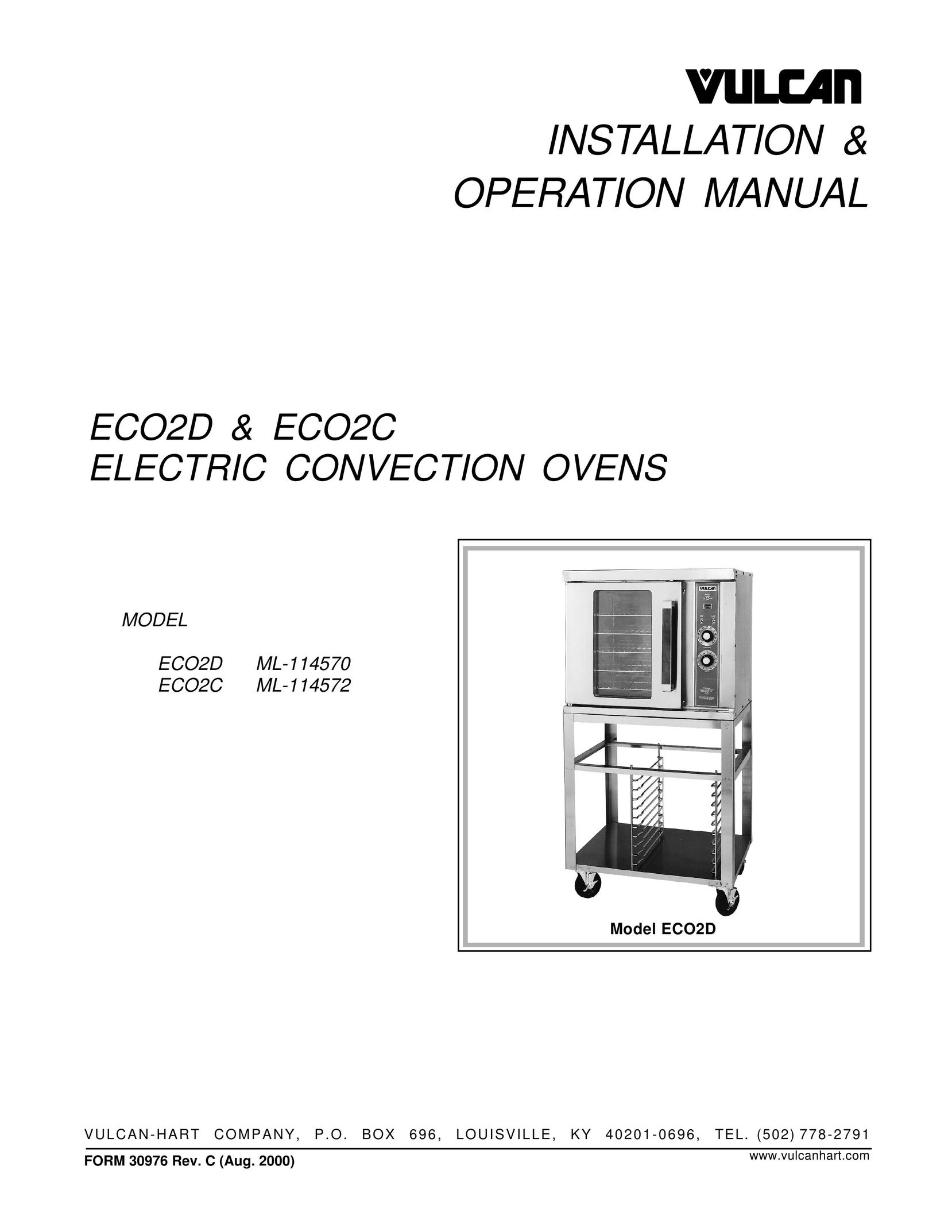 Vulcan-Hart ECO2D ML-114570 Convection Oven User Manual