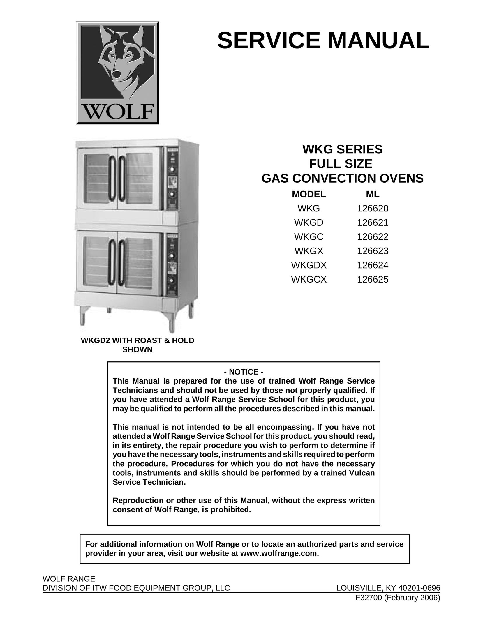 Wolf WKGCX 126625 Convection Oven User Manual