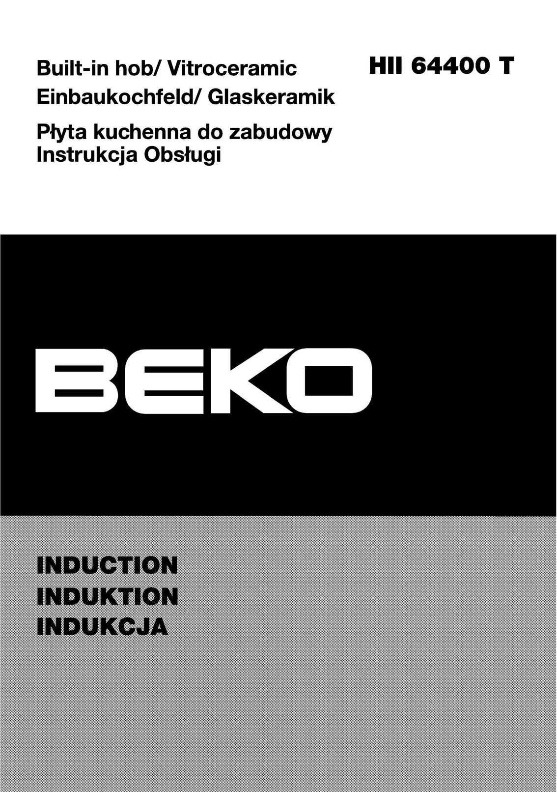 Beko HII 64400 T Cooktop User Manual