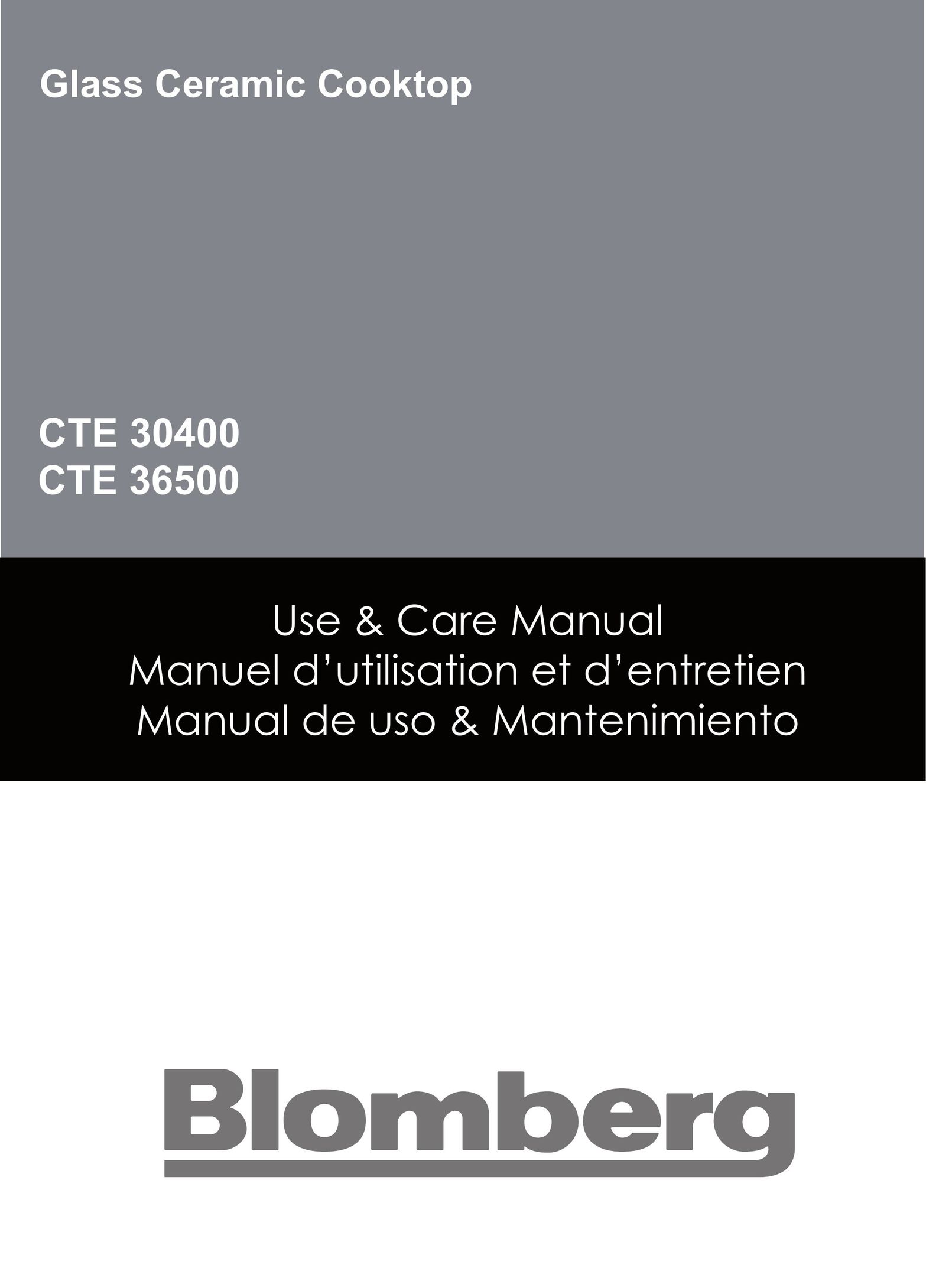 Blomberg CTE 30400 Cooktop User Manual