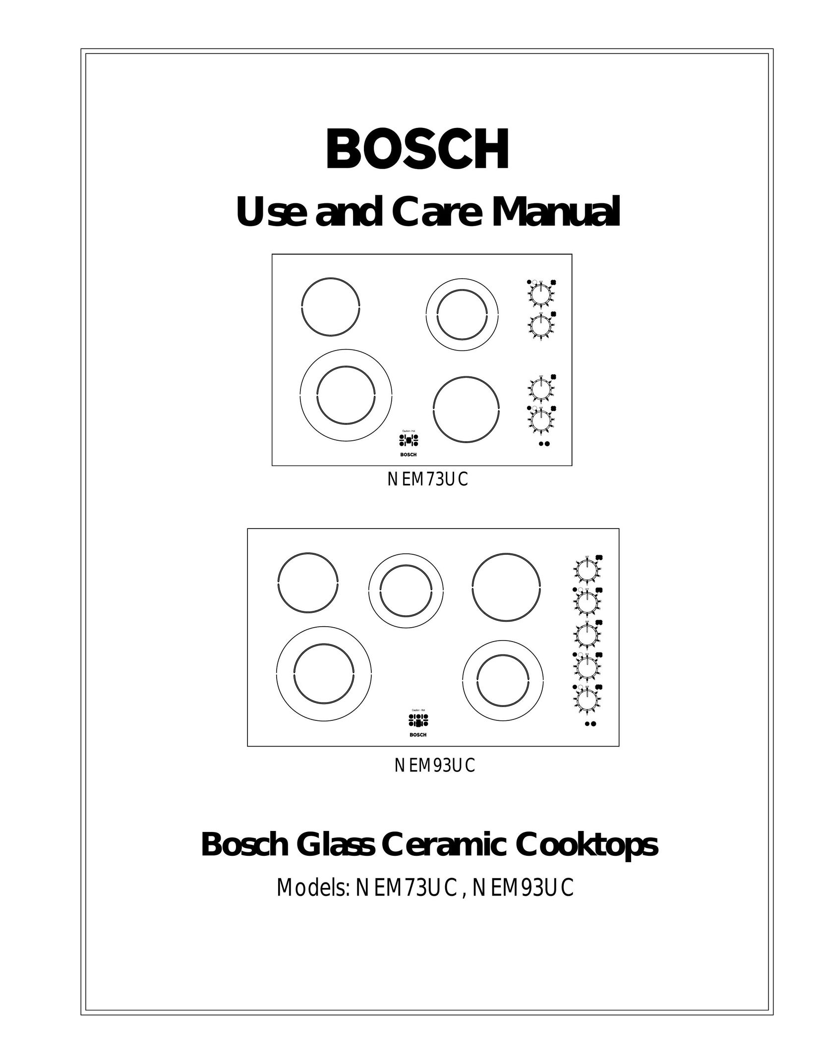 Bosch Appliances NEM73UC Cooktop User Manual