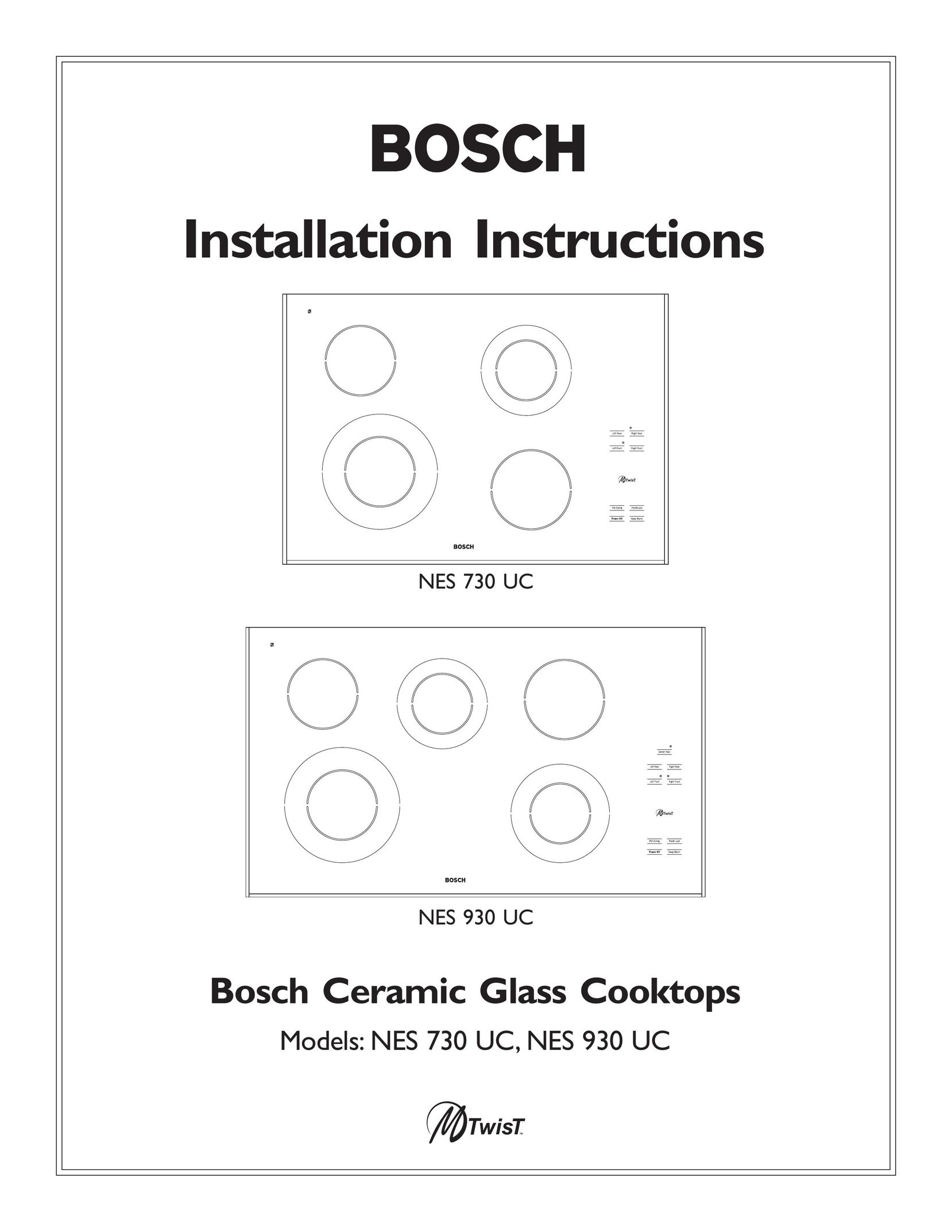 Bosch Appliances NES 930 UC Cooktop User Manual