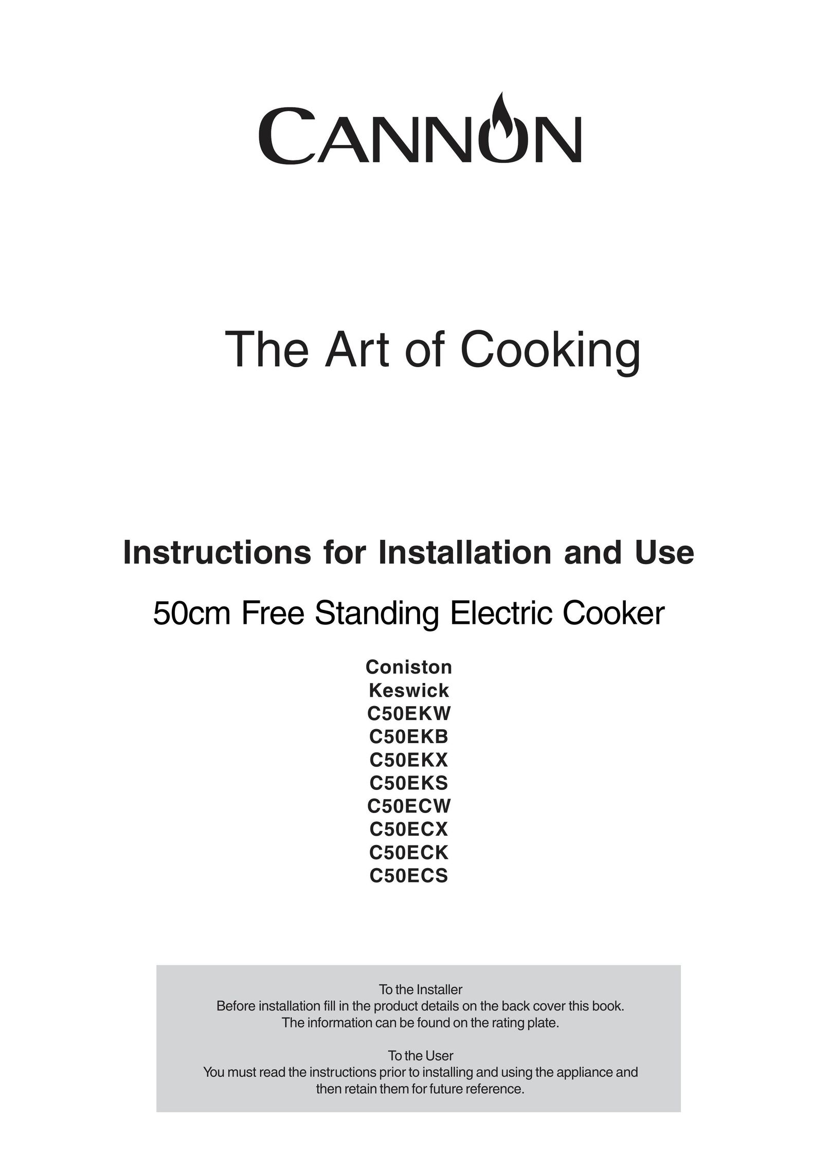 Cannon Keswick Cooktop User Manual