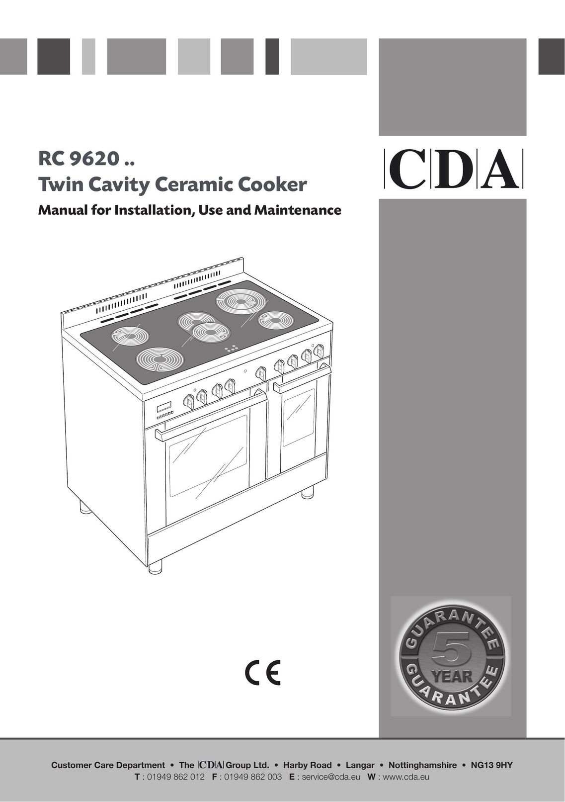 CDA RC 9620 Cooktop User Manual