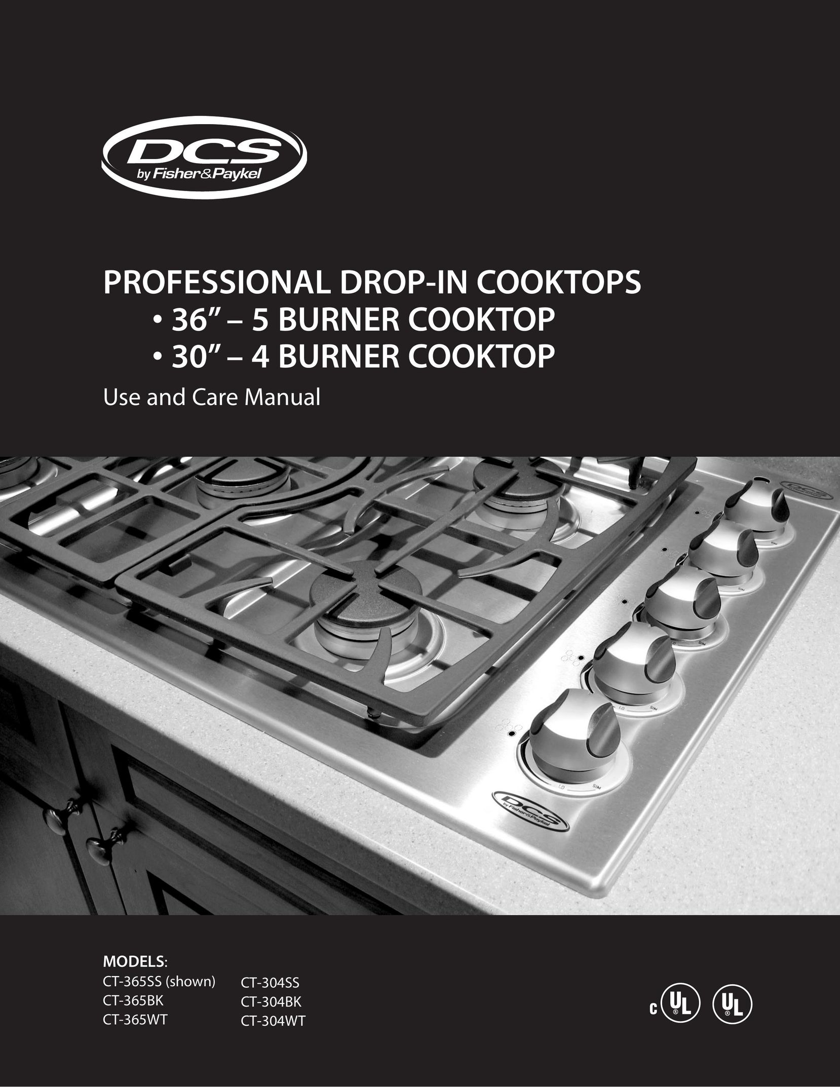 DCS CT-304BK Cooktop User Manual