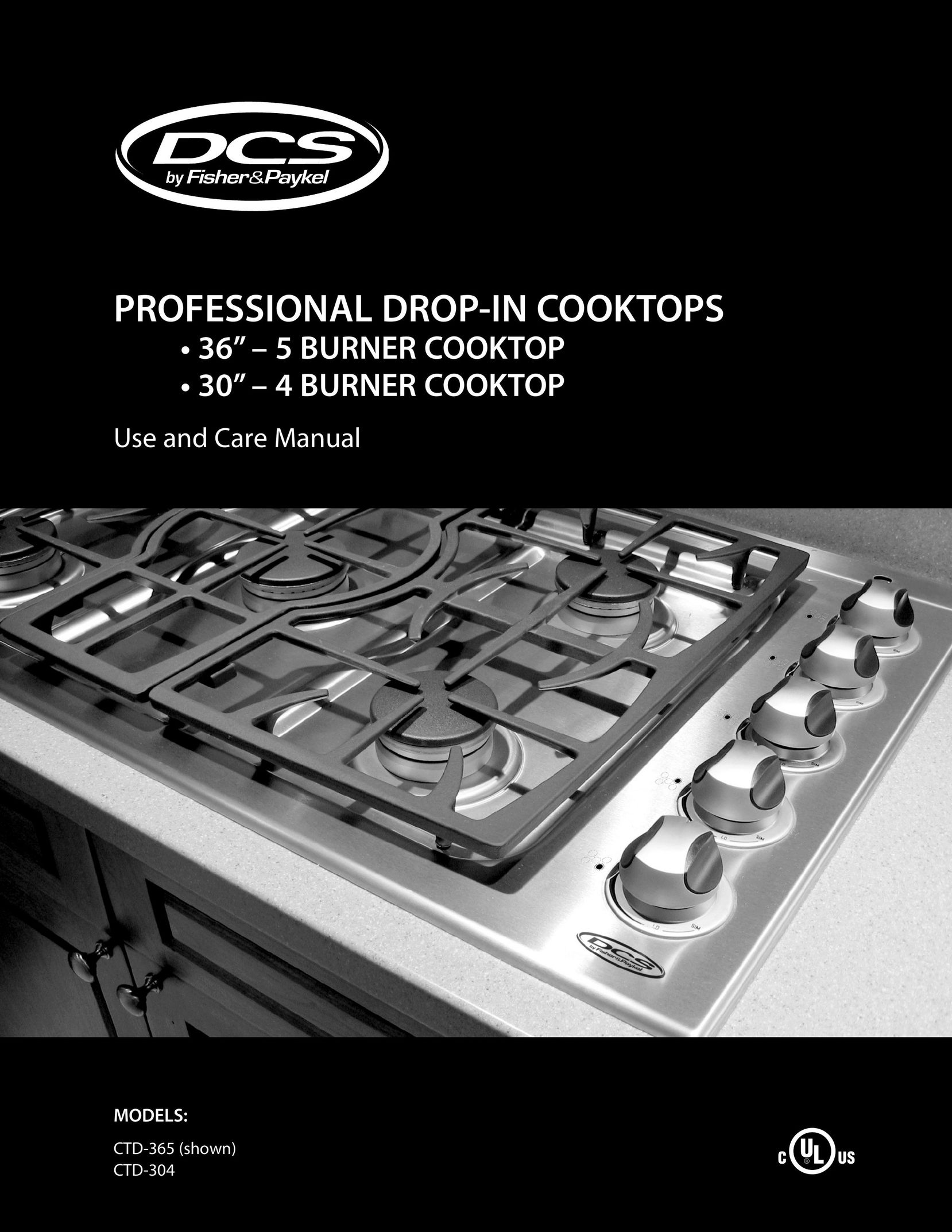 DCS CTD-304 Cooktop User Manual