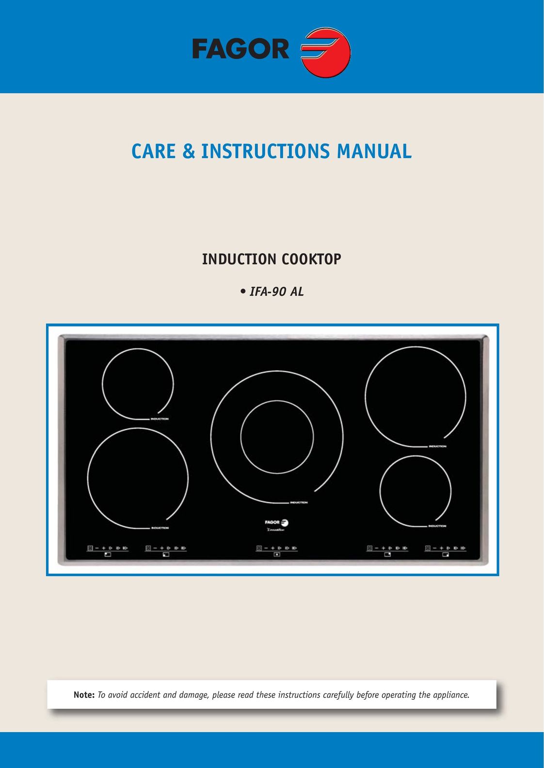 Fagor America IFA-90 Cooktop User Manual