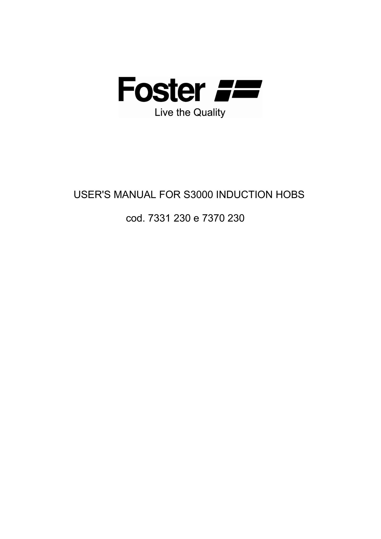 Foster e 7370 230 Cooktop User Manual