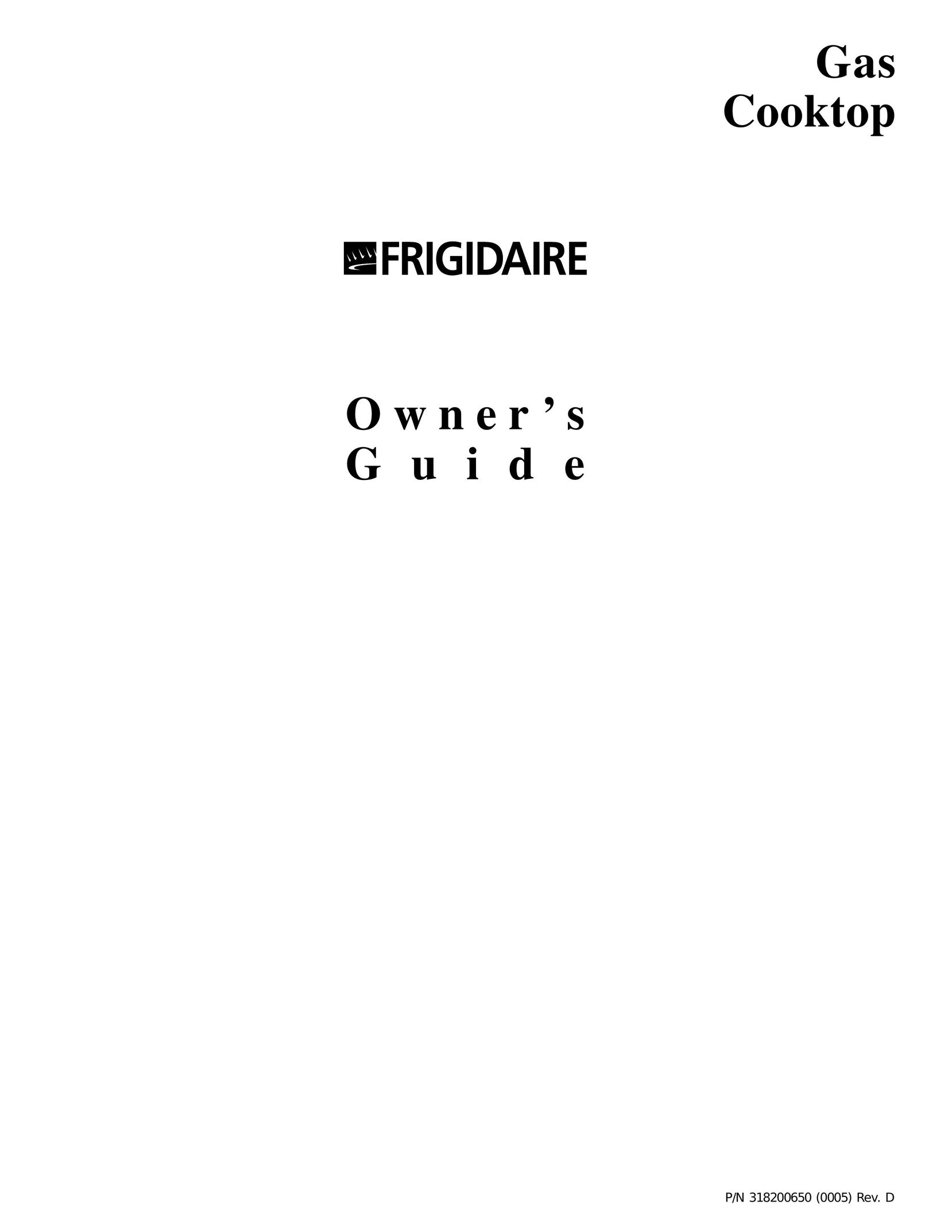 Frigidaire 318200650 Cooktop User Manual