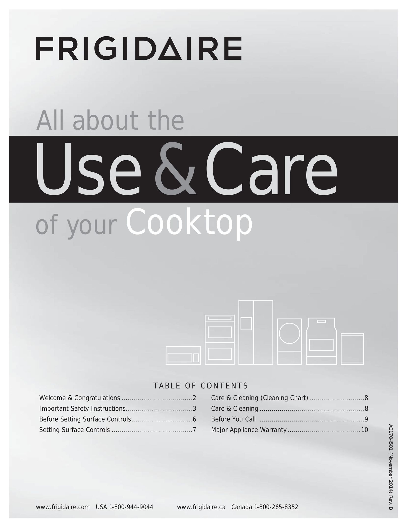 Frigidaire A01704501 Cooktop User Manual