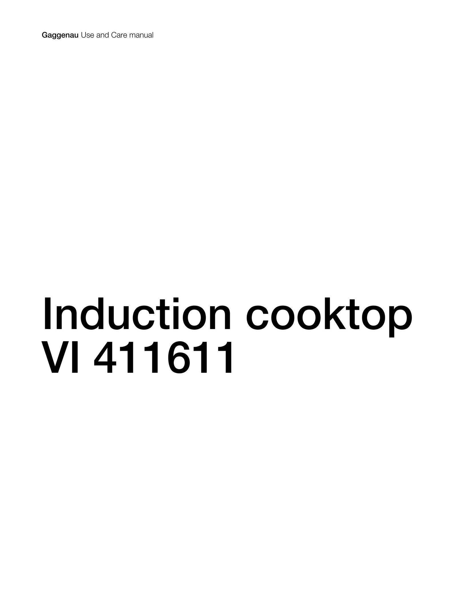 Gaggenau VI 411611 Cooktop User Manual