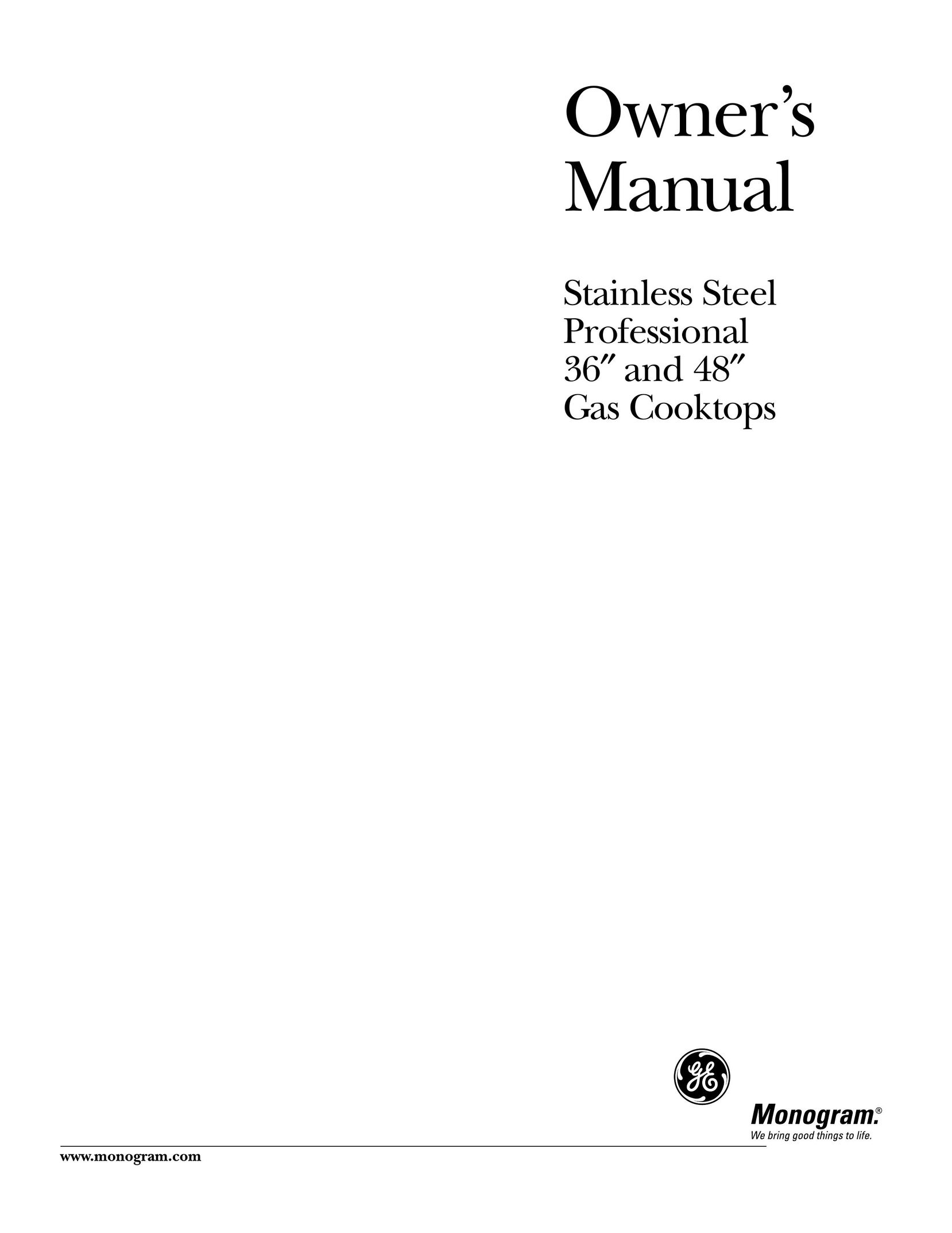 GE 36 Cooktop User Manual