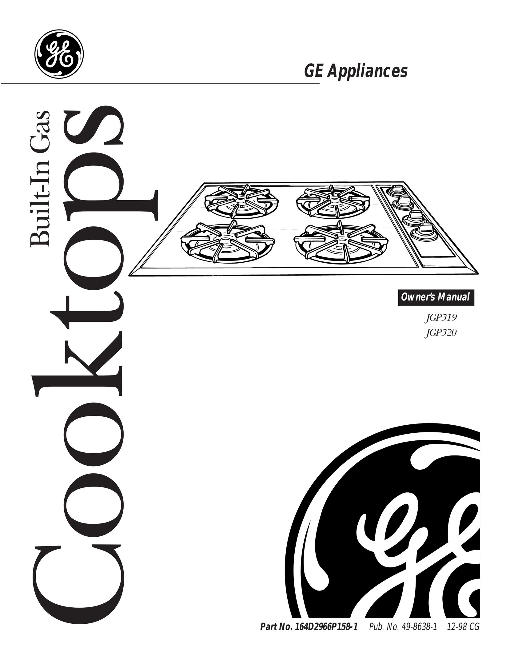 GE JGP320 Cooktop User Manual