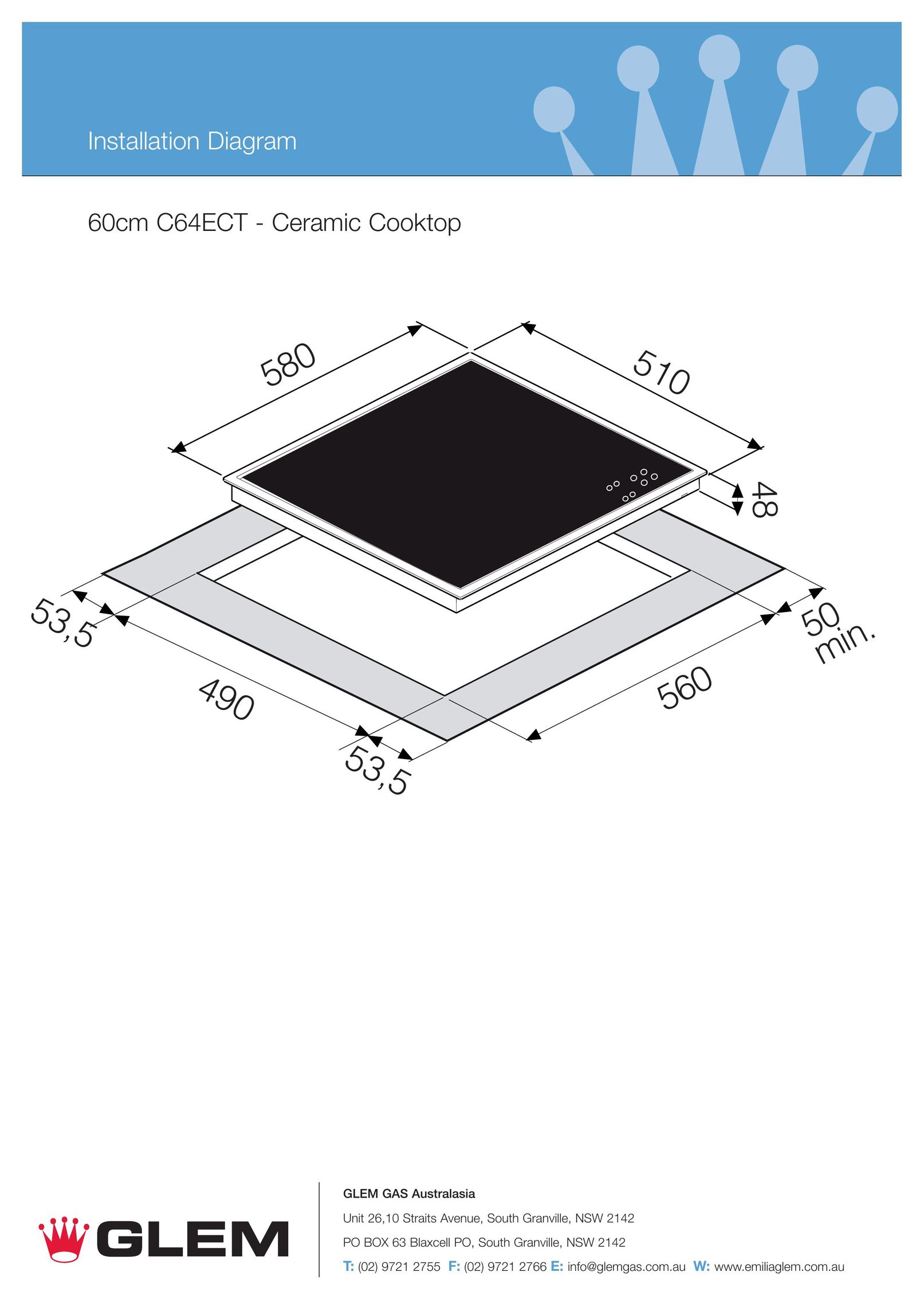 Glem Gas:Emilia C64ECT Cooktop User Manual