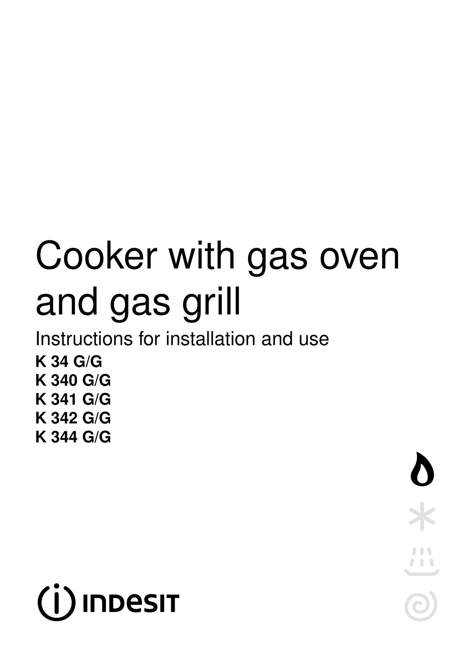 Indesit K 34 G/G Cooktop User Manual