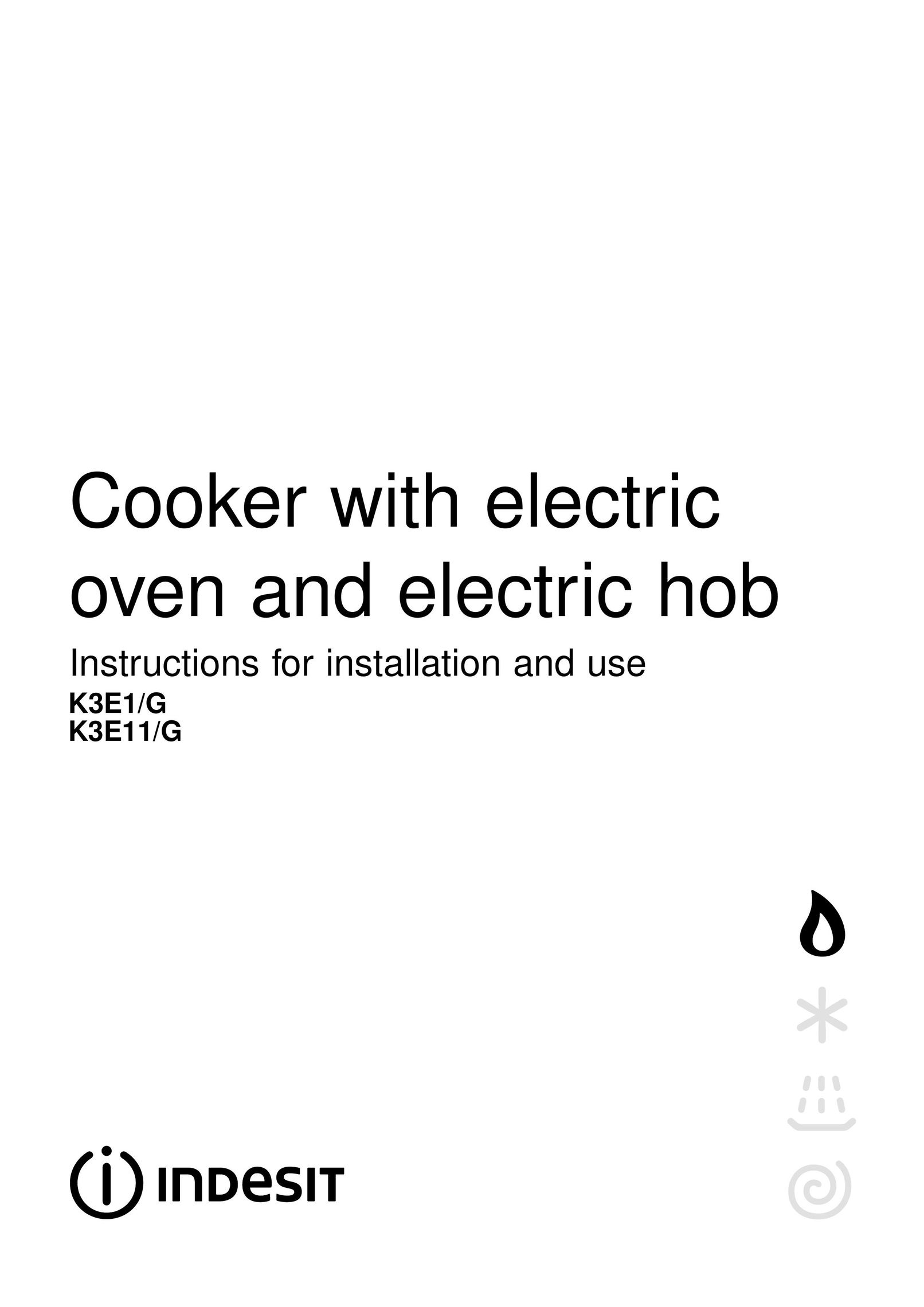 Indesit K3E11/G Cooktop User Manual