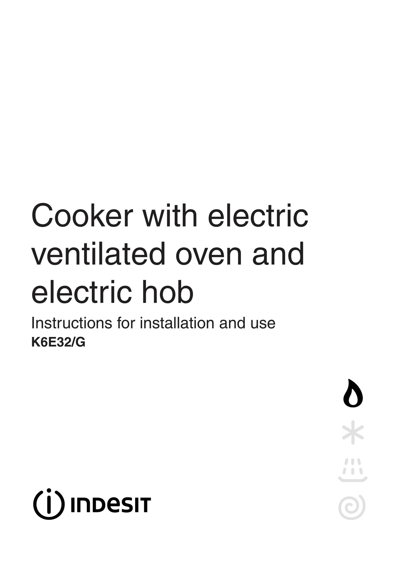 Indesit K6E32/G Cooktop User Manual