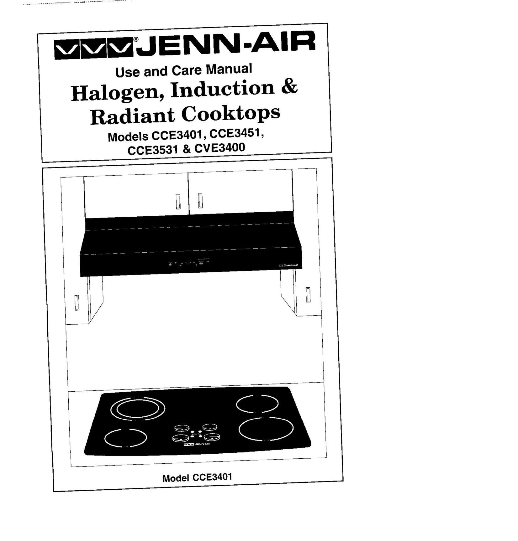 Jenn-Air CCE3401 Cooktop User Manual