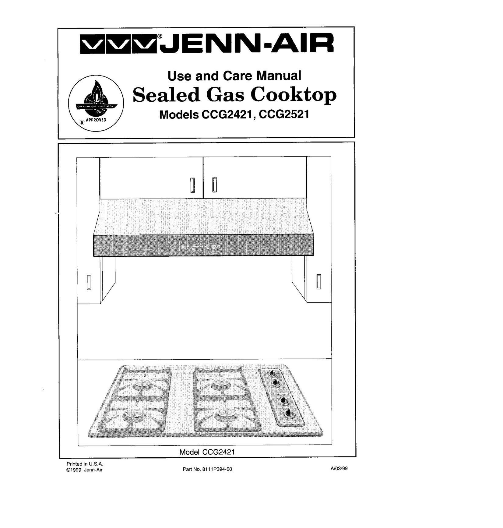 Jenn-Air CCG2421 Cooktop User Manual