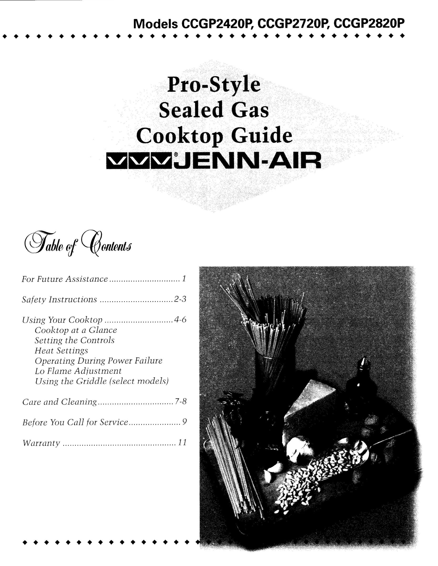 Jenn-Air CCGP2720P Cooktop User Manual