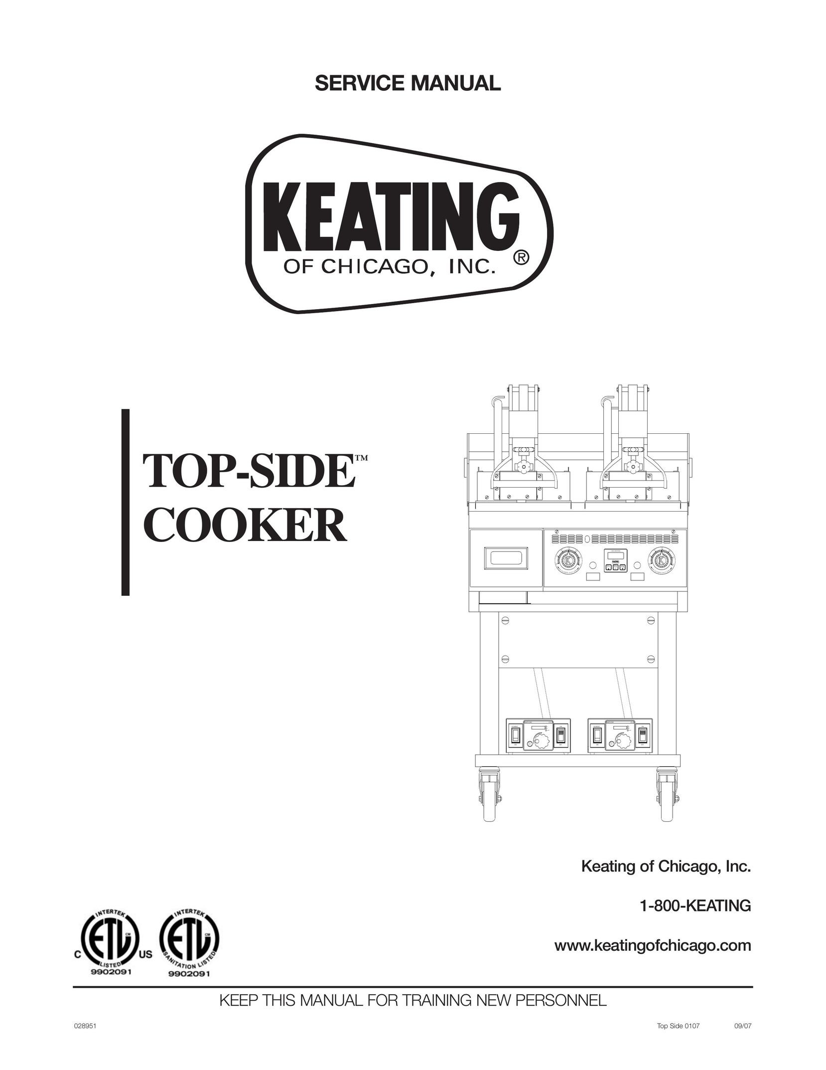 Keating Of Chicago 028951 Cooktop User Manual