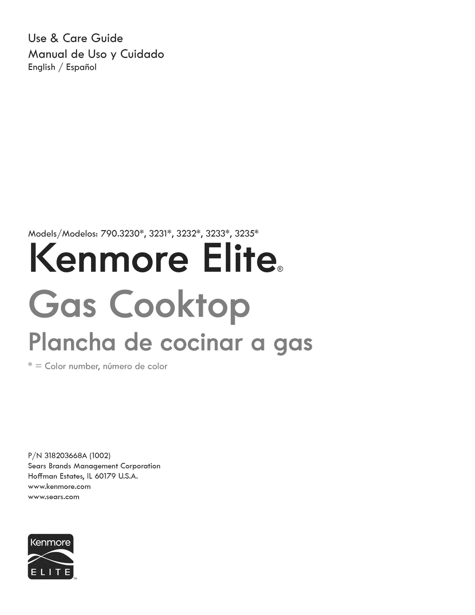 Kenmore 3231 Cooktop User Manual
