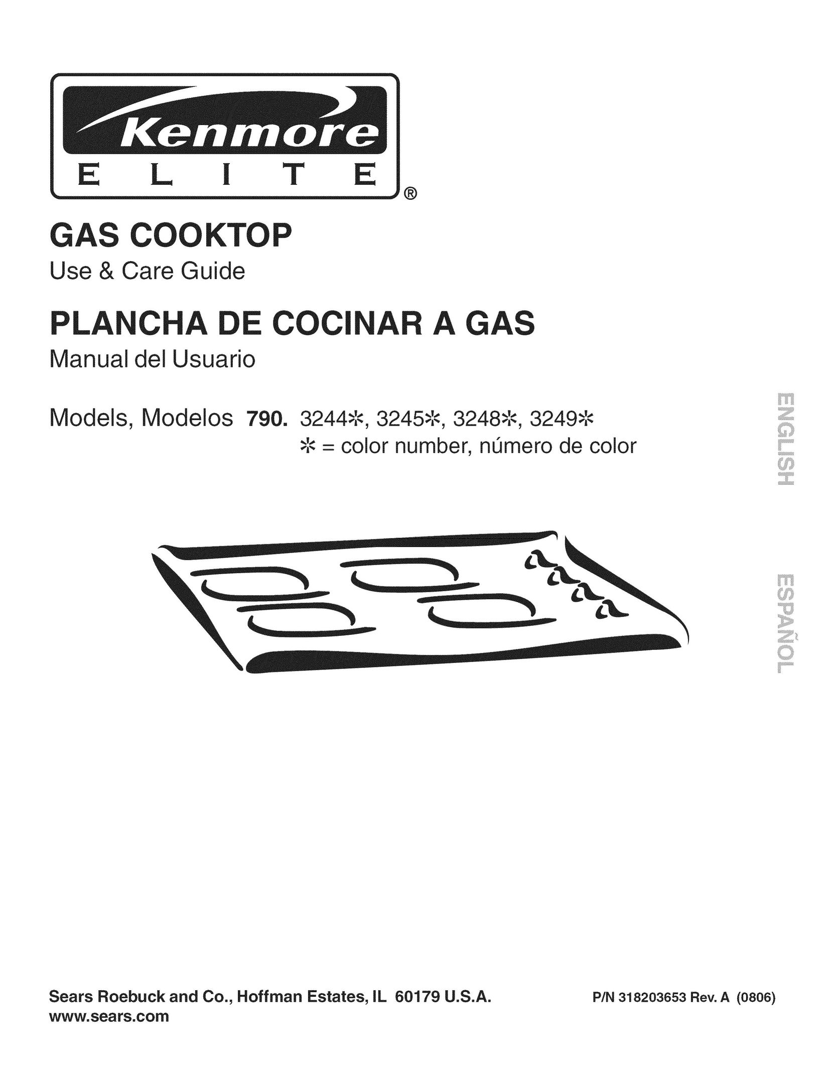 Kenmore 790.3249 Cooktop User Manual