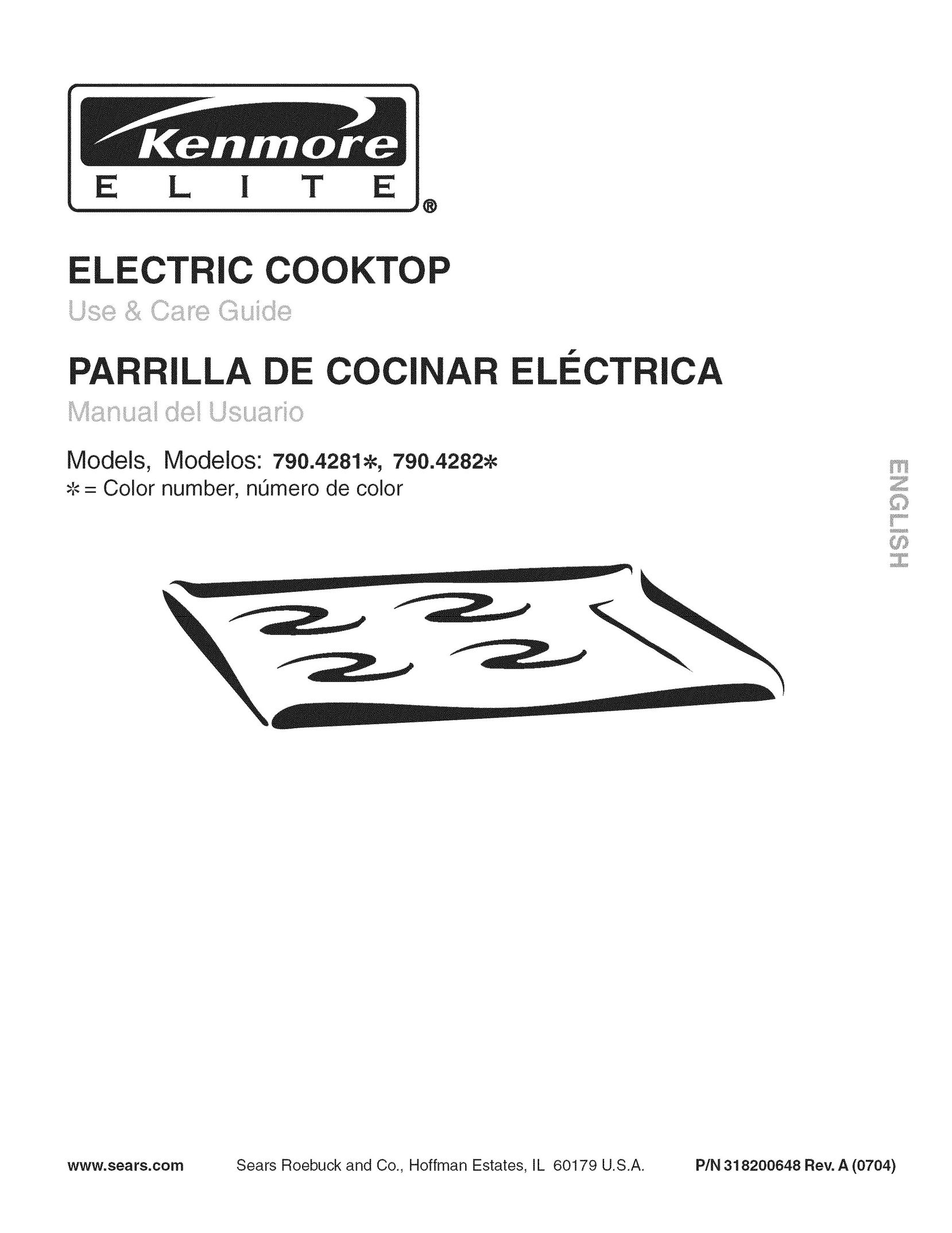 Kenmore 790.4282 Cooktop User Manual