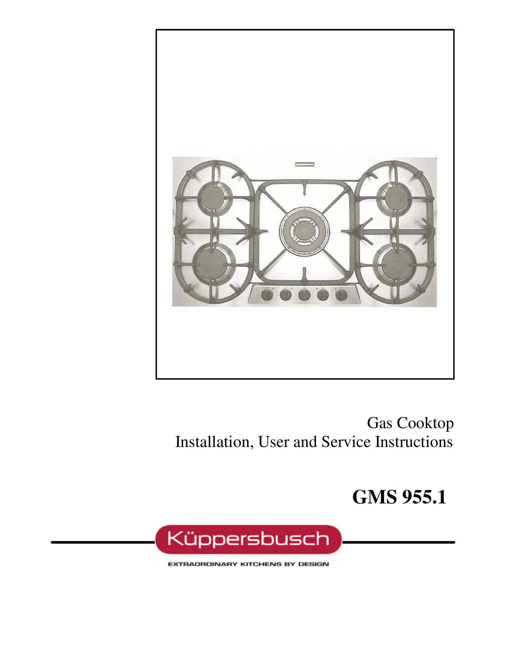 Kuppersbusch USA GMS 955.1 Cooktop User Manual