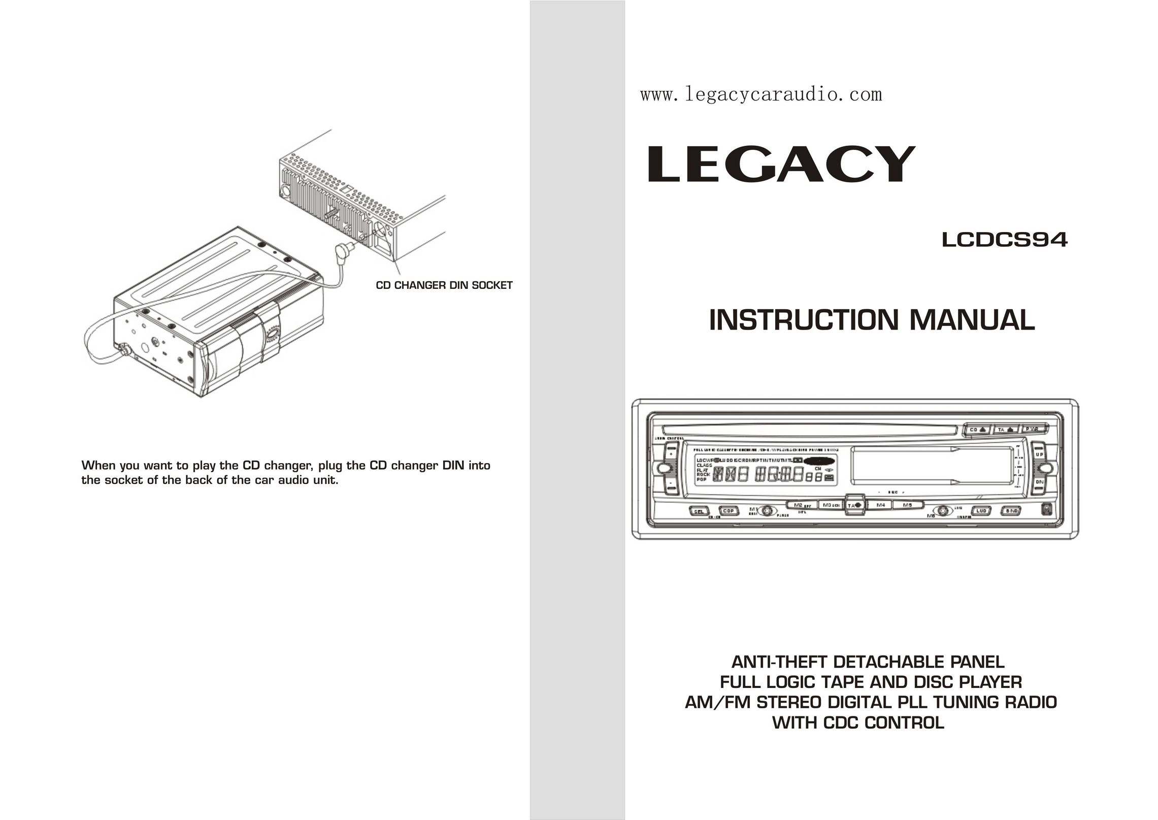 Legacy Car Audio LCDCS94 Cooktop User Manual