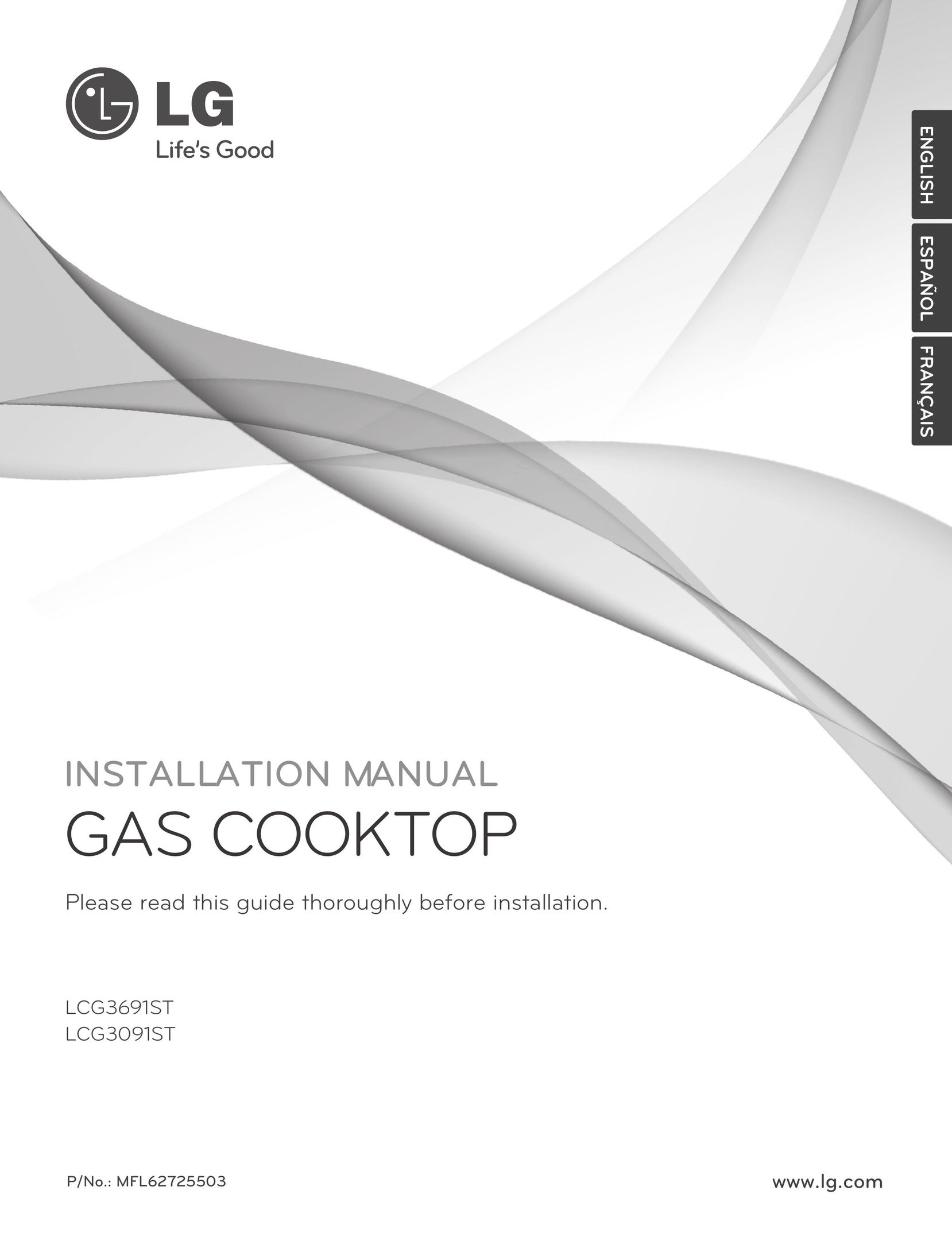 LG Electronics LCG3691ST Cooktop User Manual