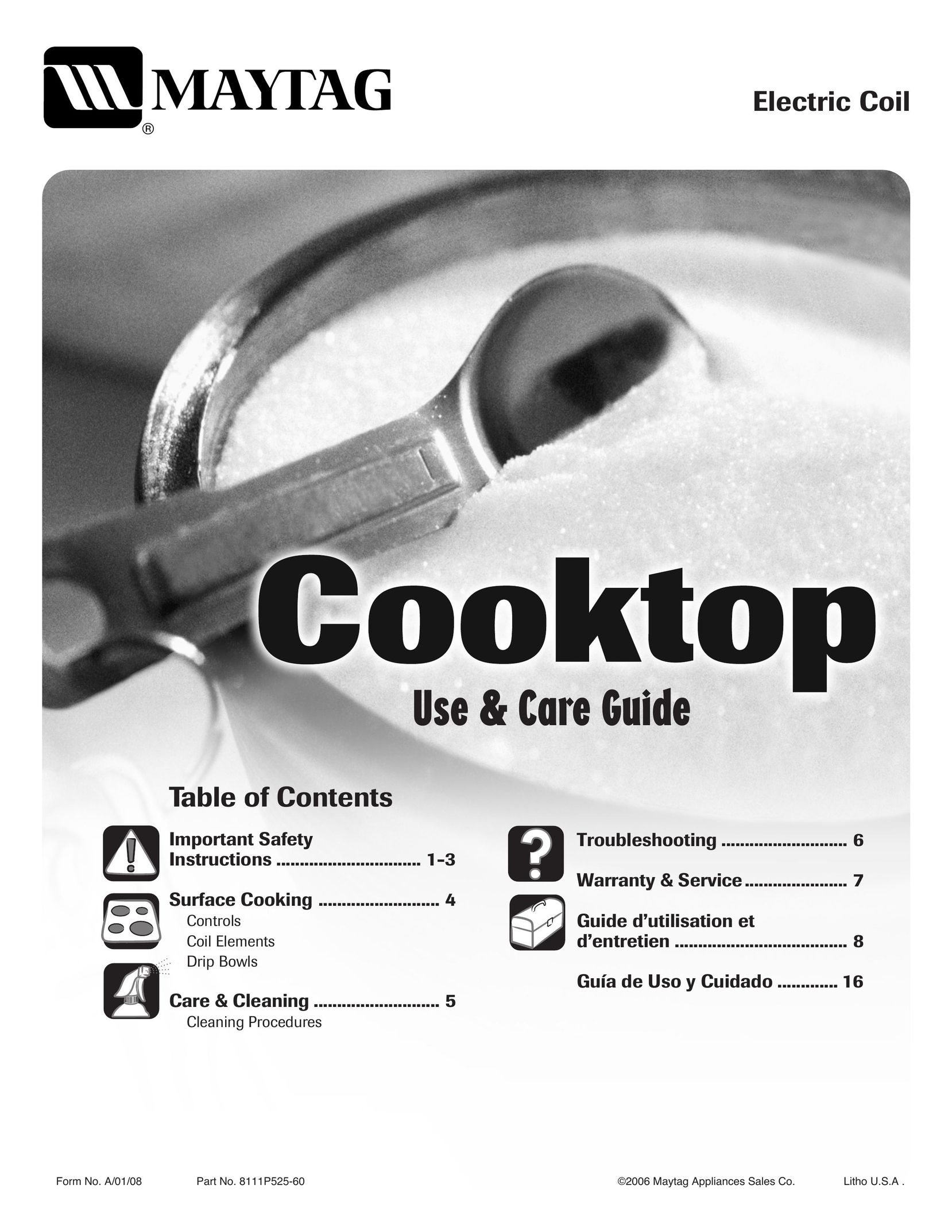 Maytag MEC4430AAW Cooktop User Manual