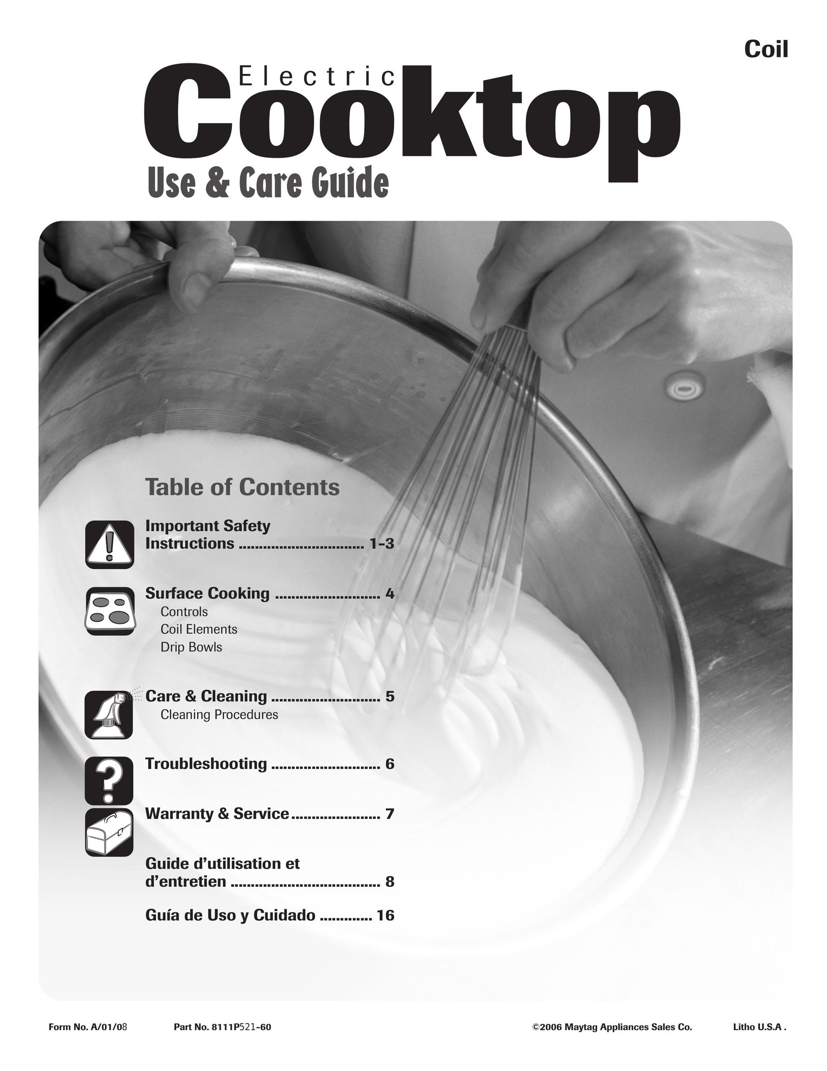Maytag MEC4436AAW Cooktop User Manual