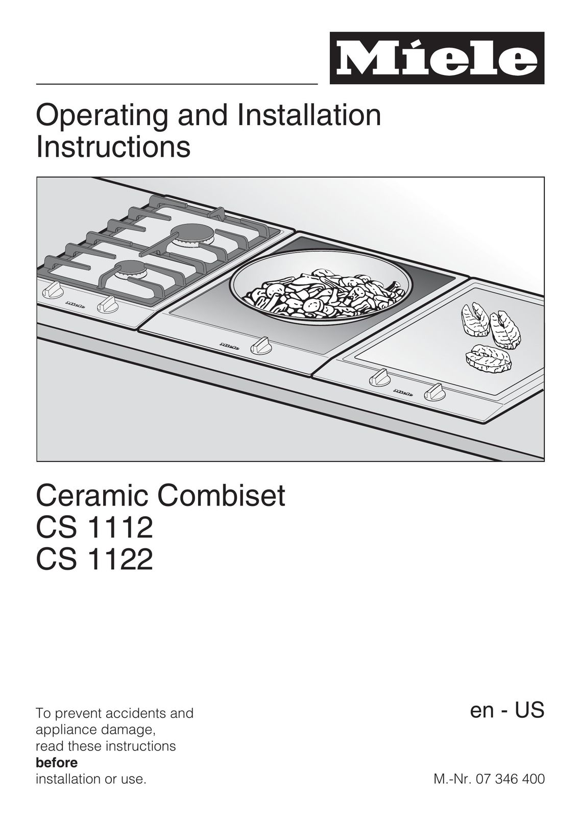 Miele CS 1122 Cooktop User Manual
