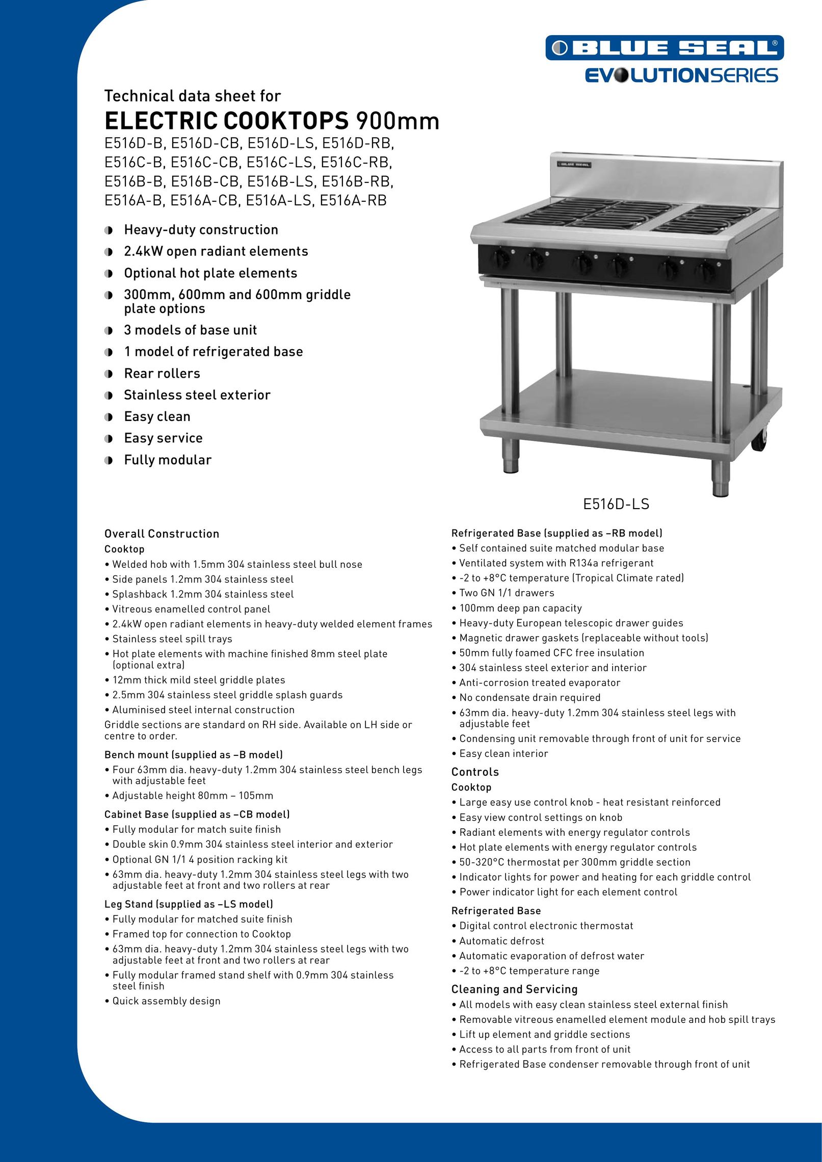 Moffat E516A-LS Cooktop User Manual