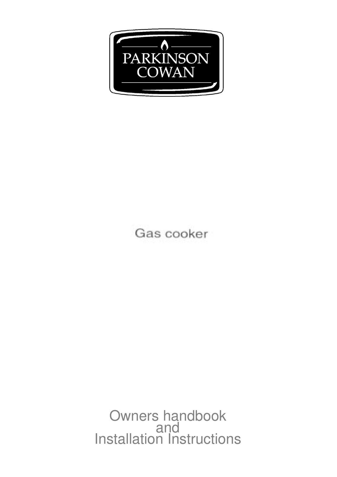 Parkinson Cowan SONATA 50GX Cooktop User Manual
