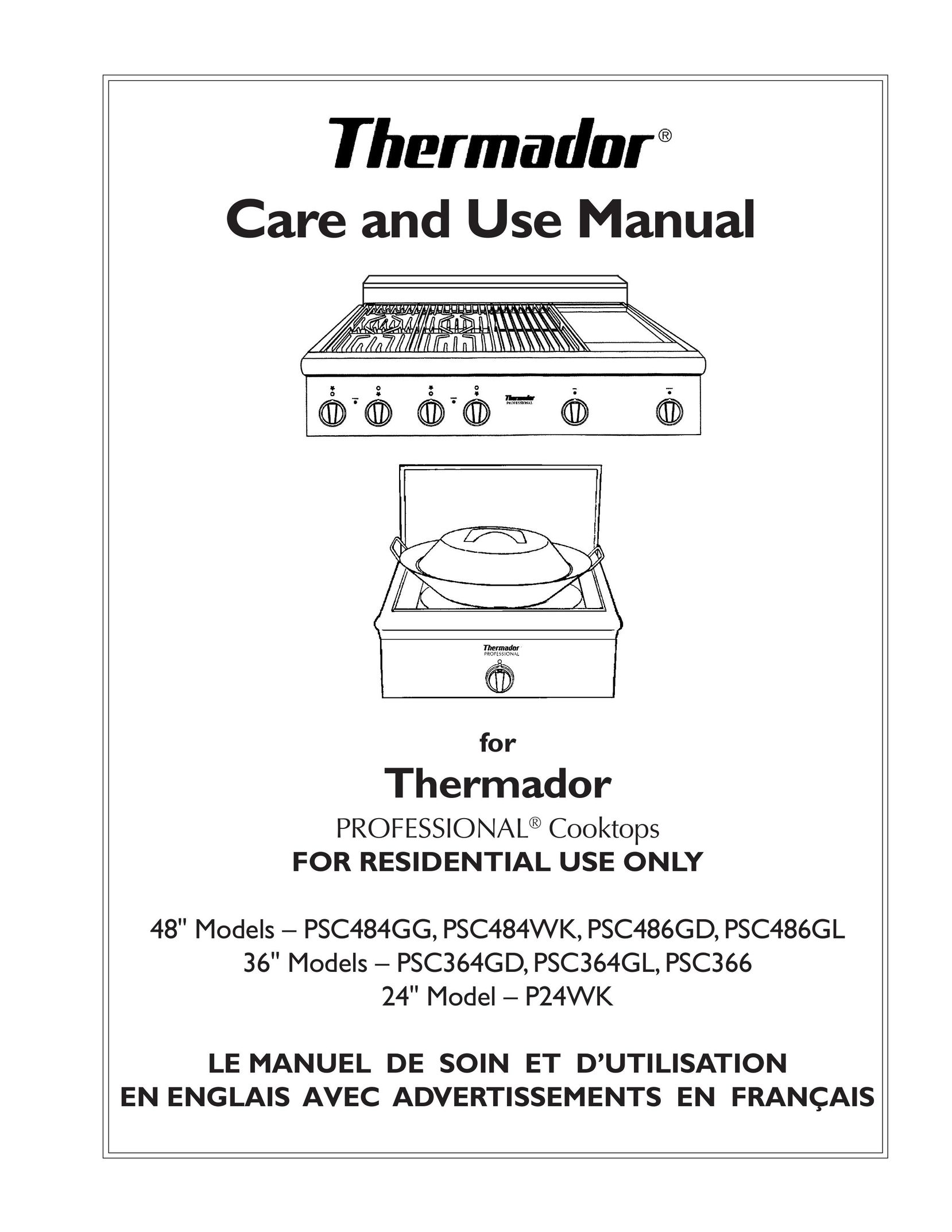 Range Kleen PSC364GD Cooktop User Manual