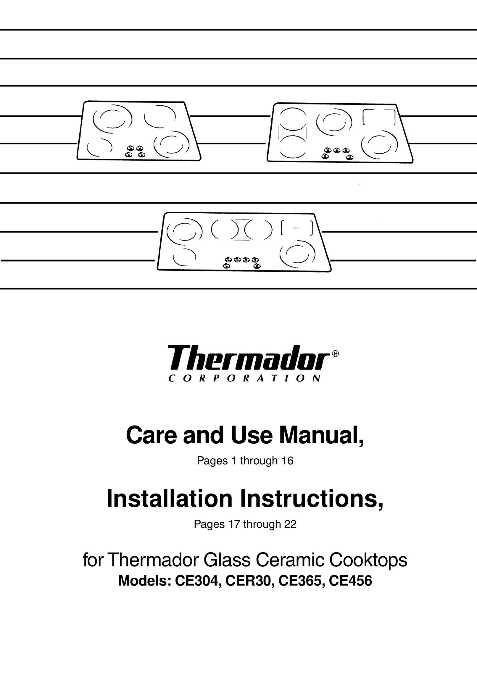 Thermador CE456 Cooktop User Manual