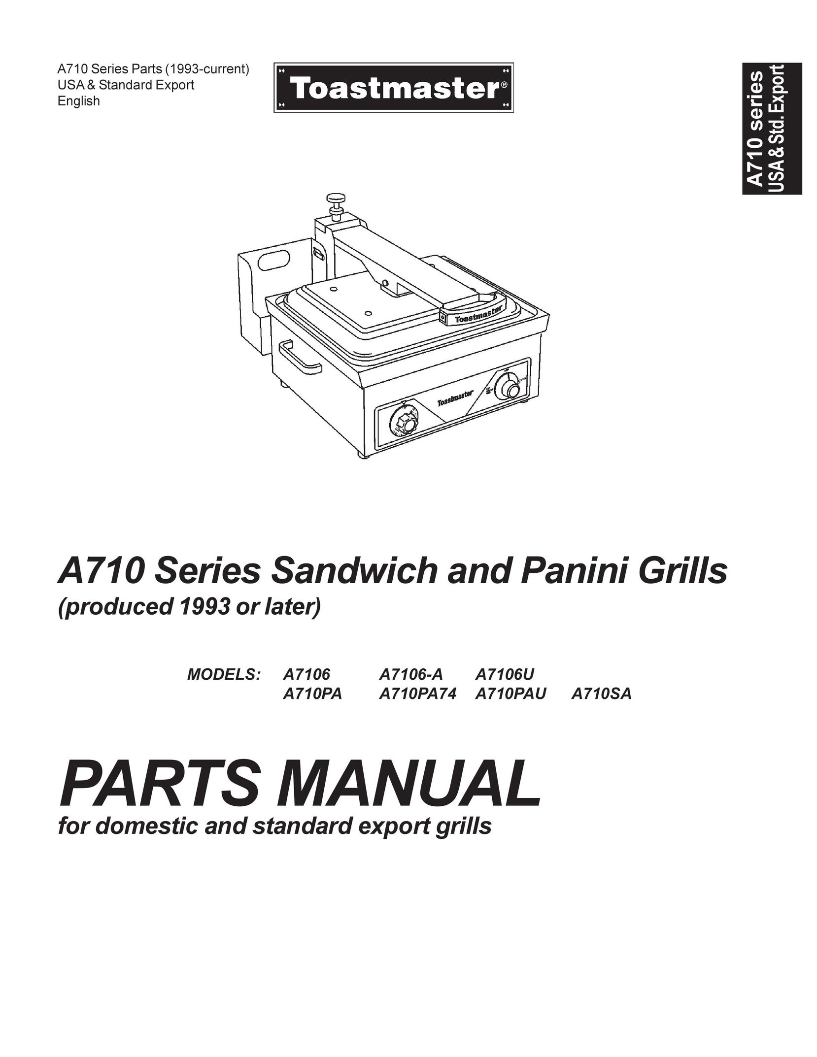 Toastmaster A710U Cooktop User Manual