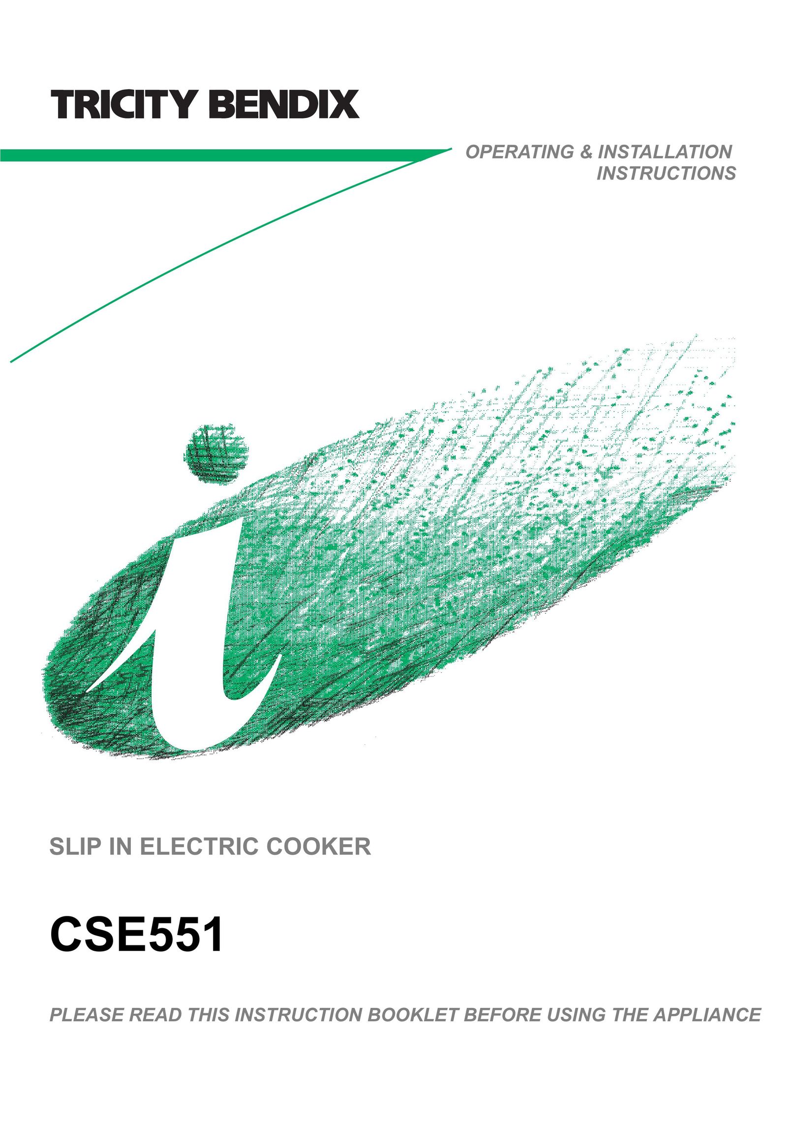 Tricity Bendix CSE551 Cooktop User Manual