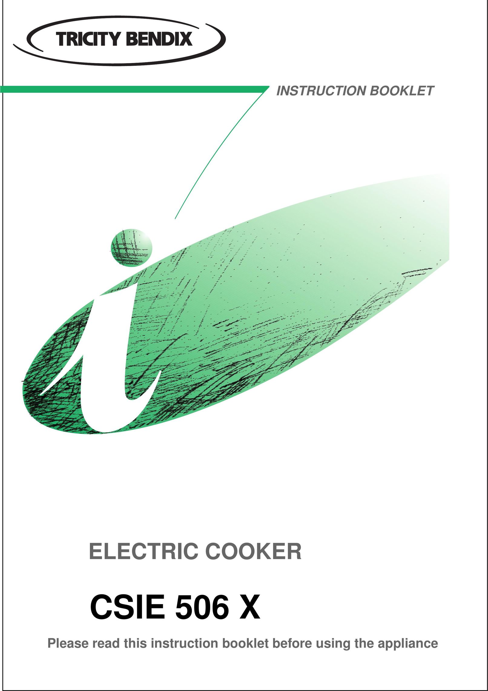 Tricity Bendix CSIE 506 X Cooktop User Manual