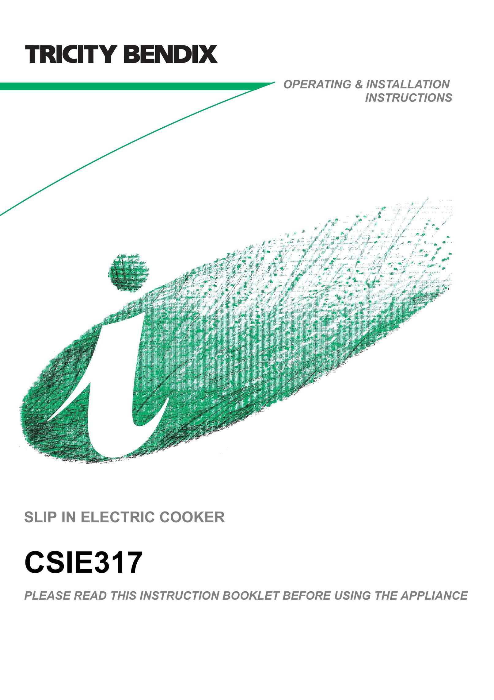 Tricity Bendix CSIE317 Cooktop User Manual