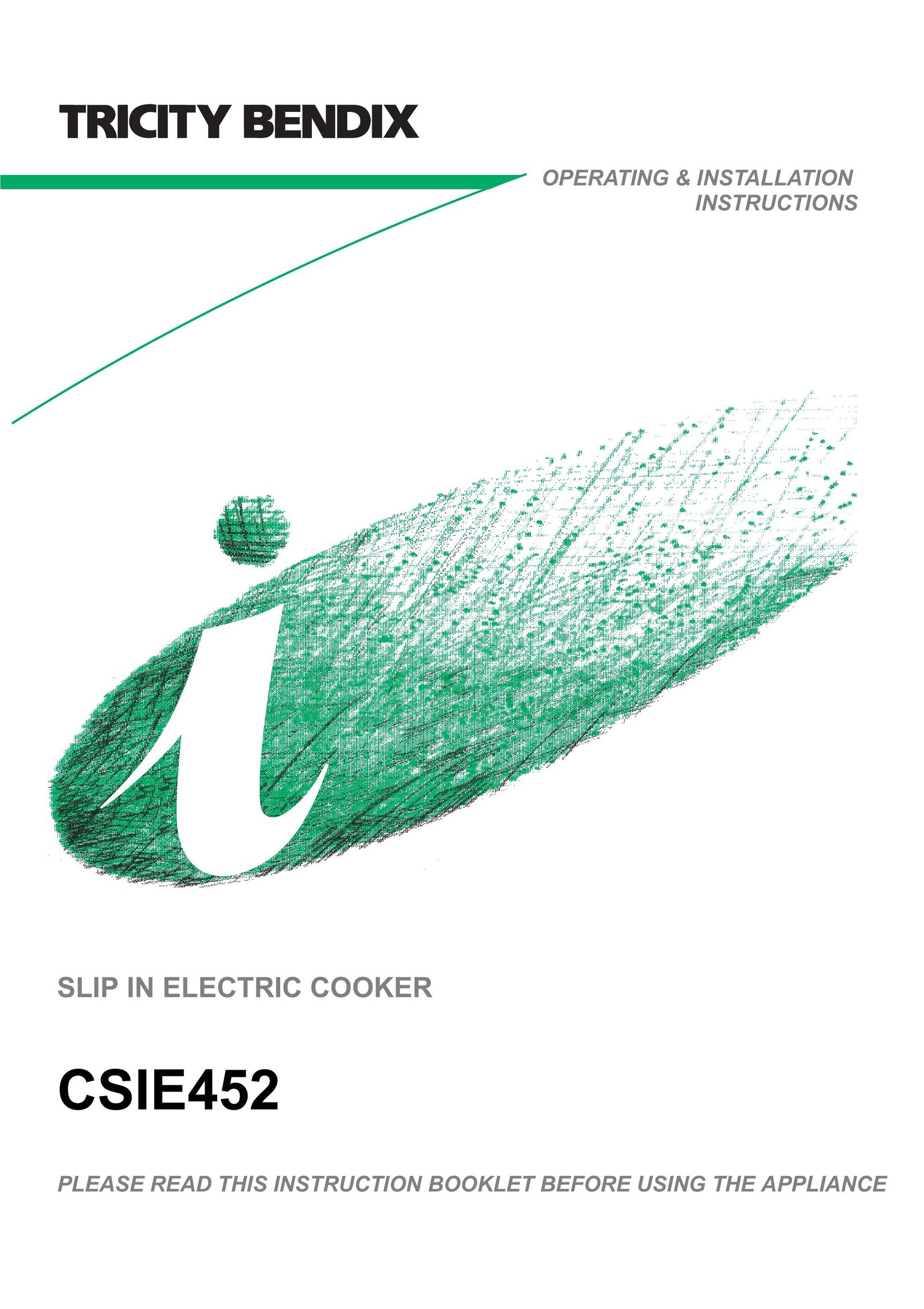 Tricity Bendix CSIE452 Cooktop User Manual