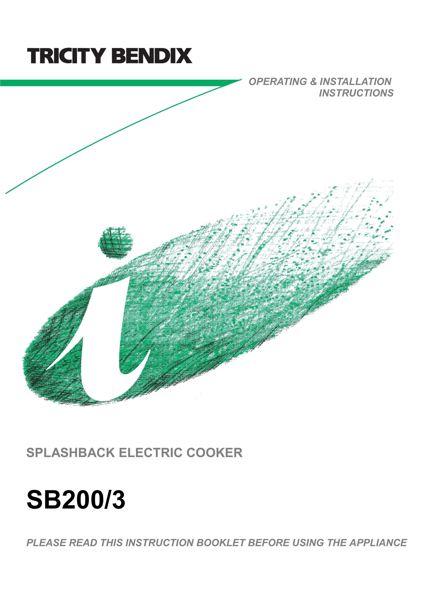 Tricity Bendix SB200/3 Cooktop User Manual